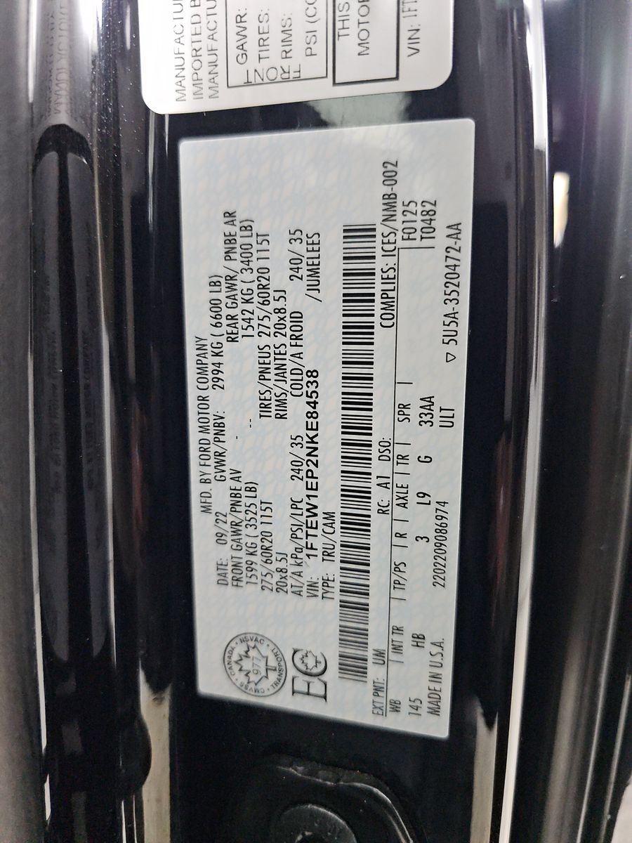 2022 Ford F-150 Lariat AWD