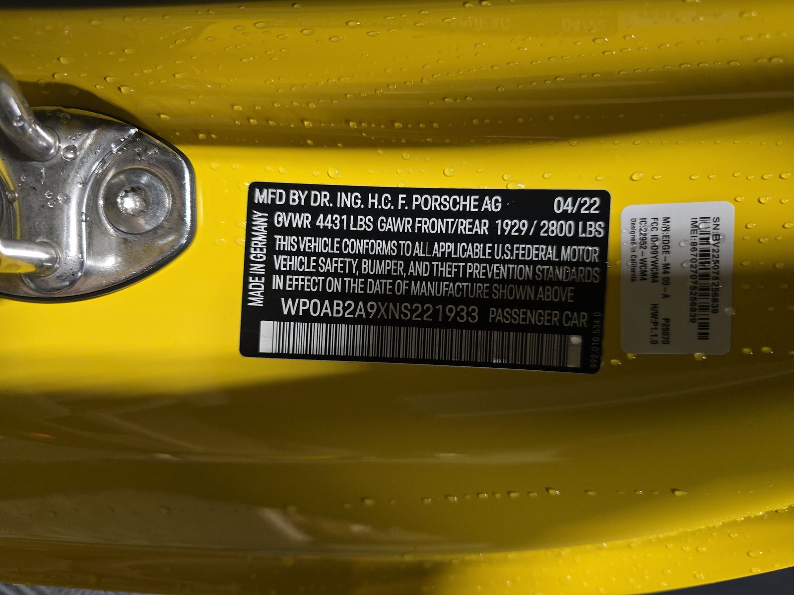 2022 Porsche 911 Carrera 4S AWD