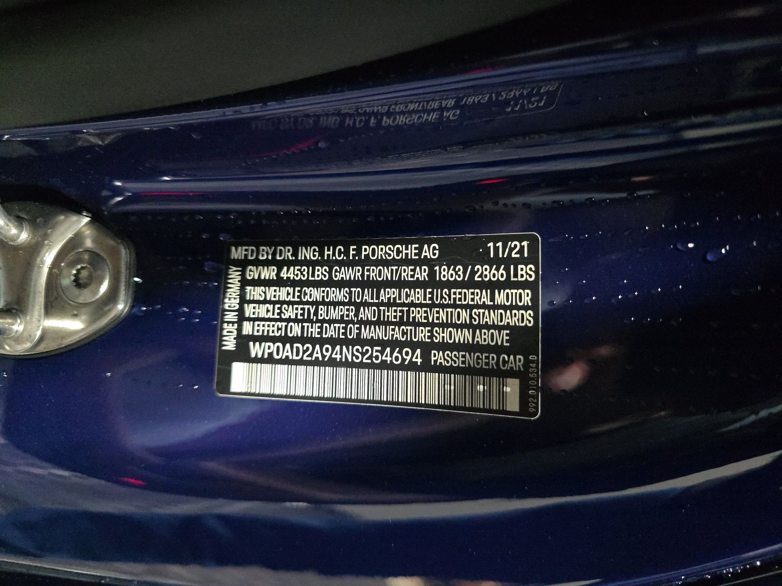 2022 Porsche 911 Turbo S AWD