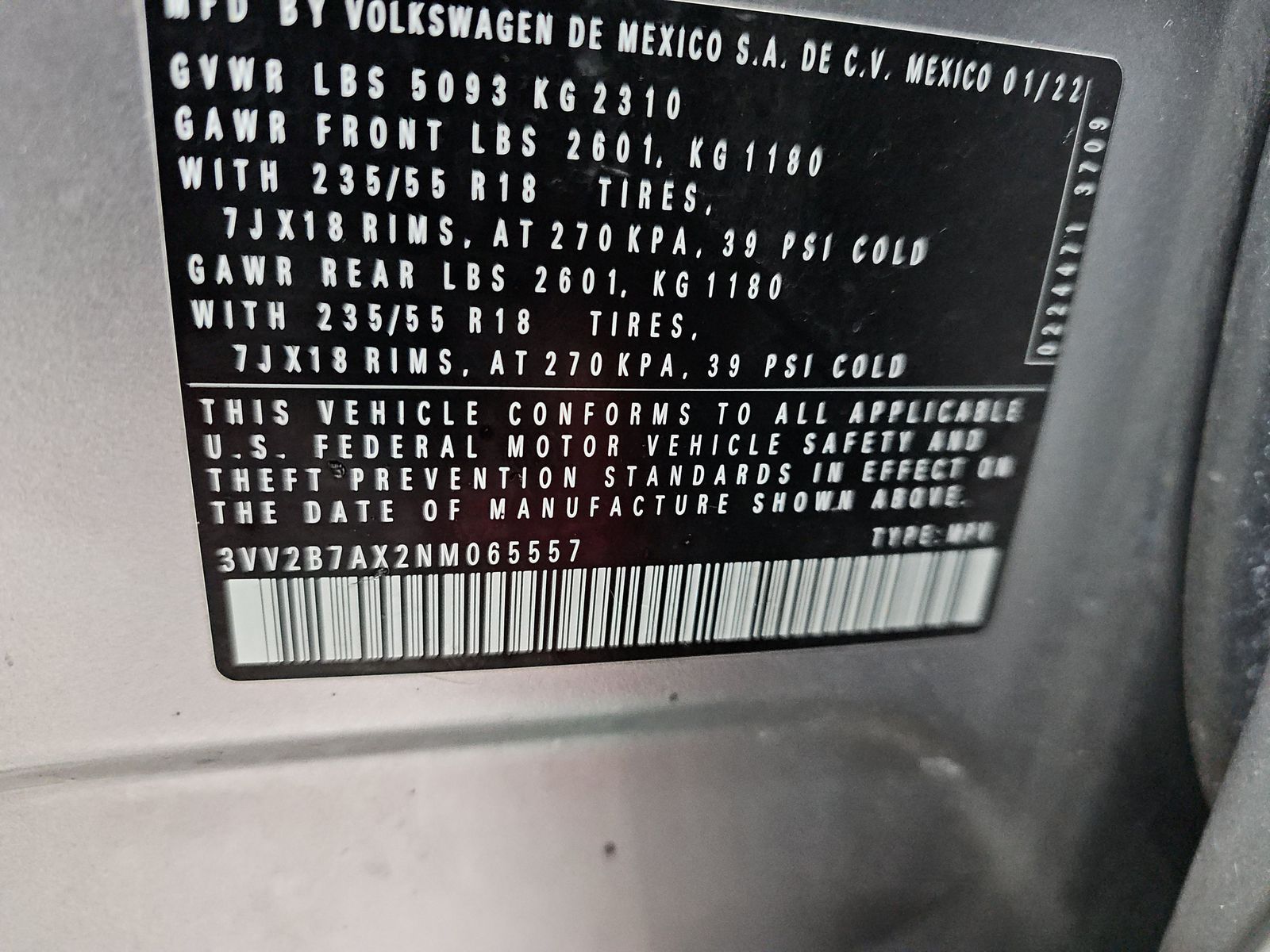 2022 Volkswagen Tiguan 2.0T SE AWD