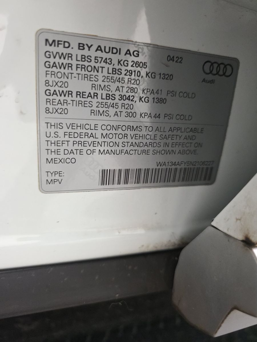 2022 Audi SQ5 Prestige AWD