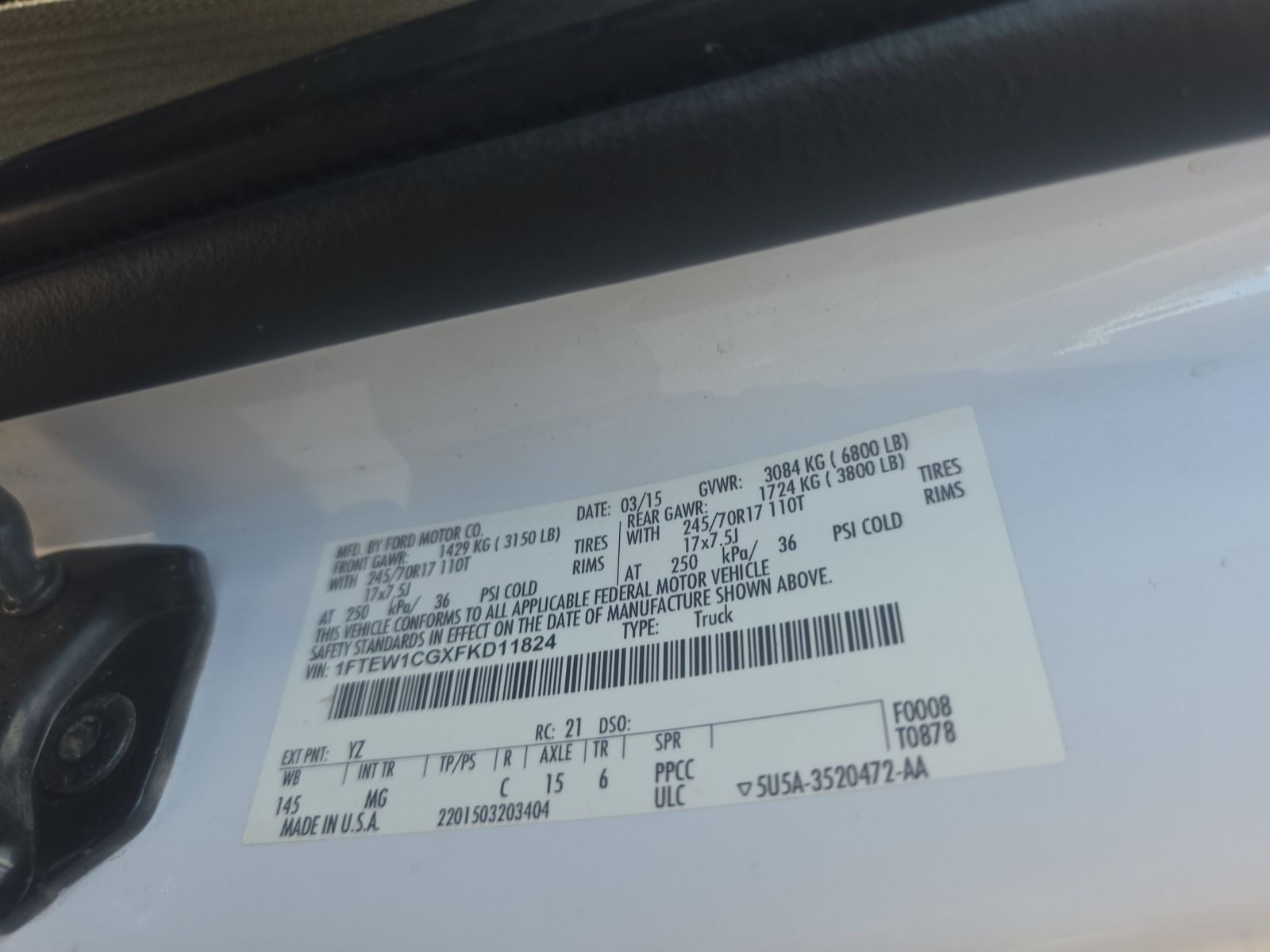 2015 Ford F-150 Lariat RWD