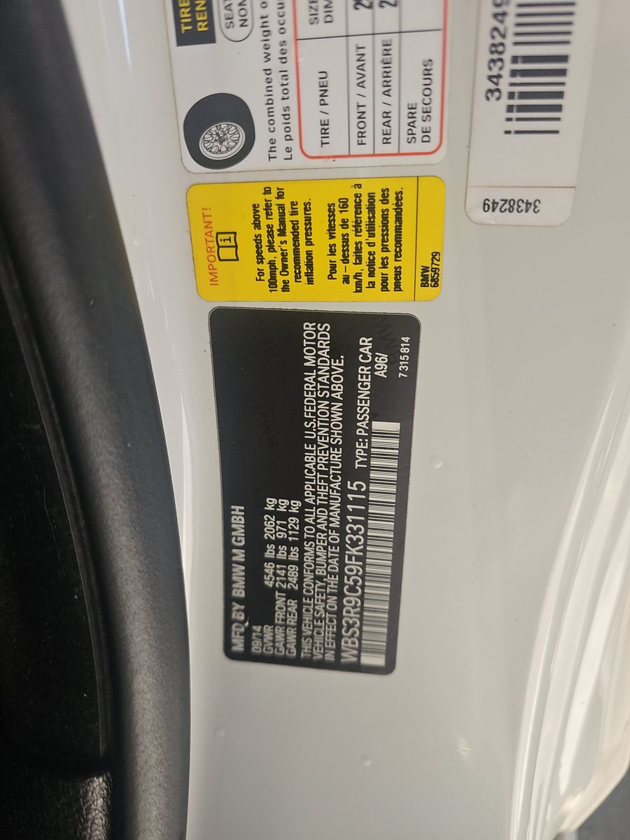 2015 BMW M4 Base RWD