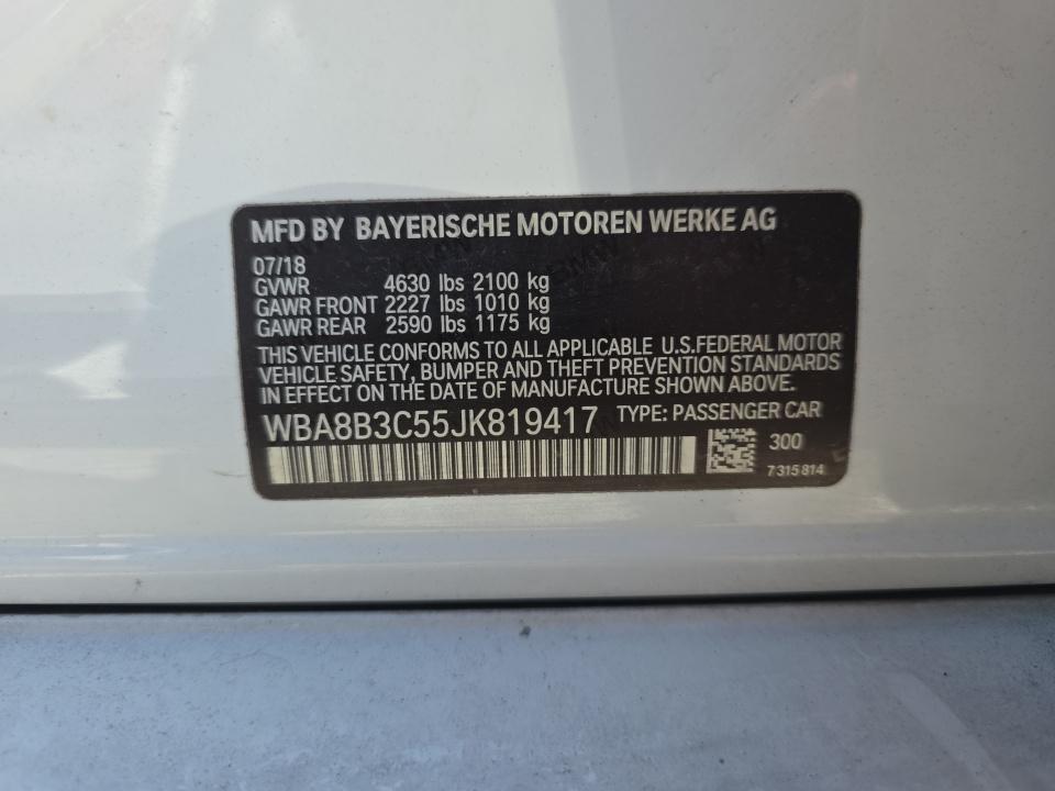 2018 BMW 3 Series 340i RWD