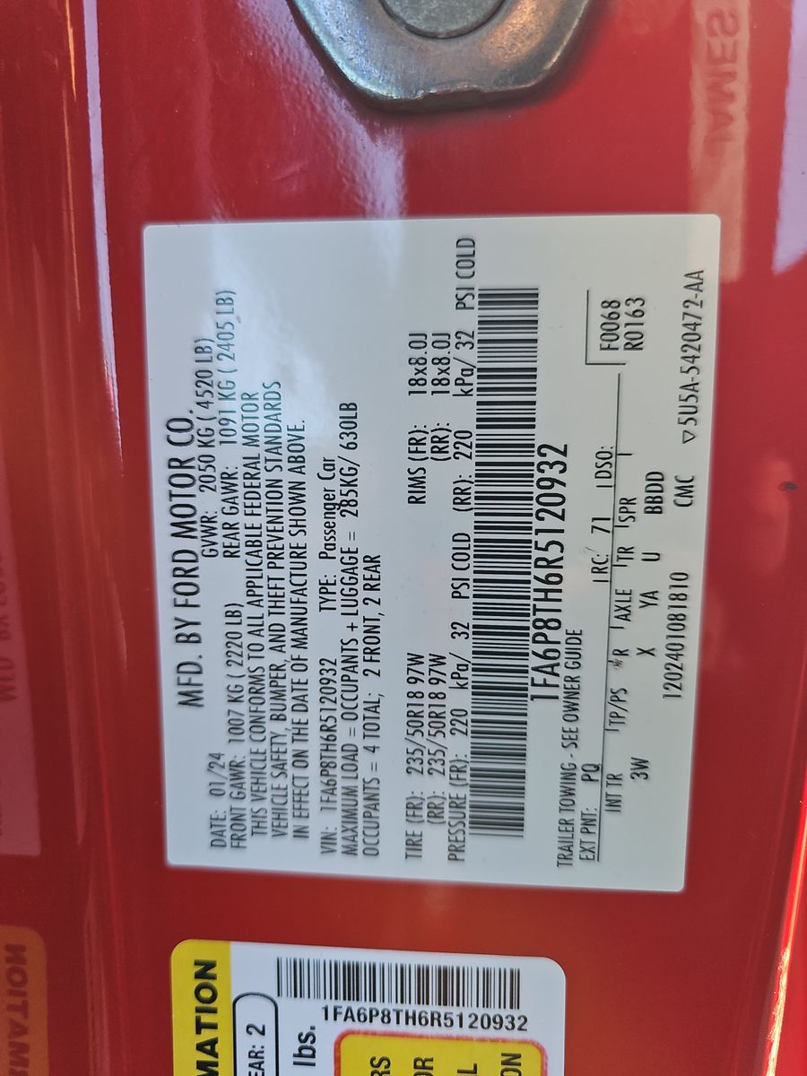 2024 Ford Mustang EcoBoost Premium RWD