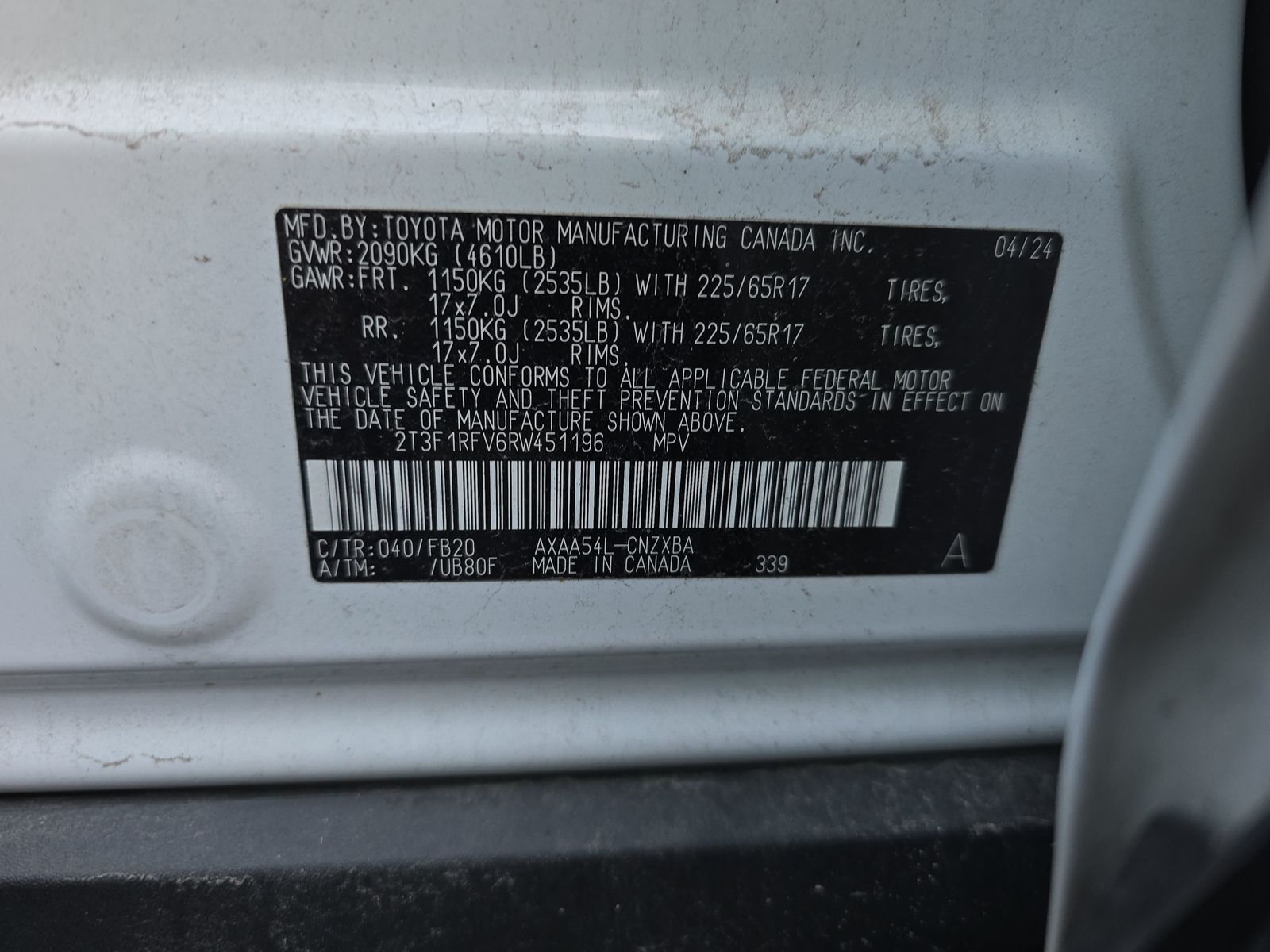 2024 Toyota RAV4 LE AWD