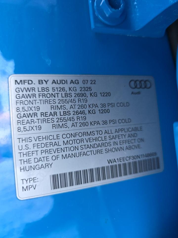 2022 Audi Q3 2.0T S line Premium Plus AWD