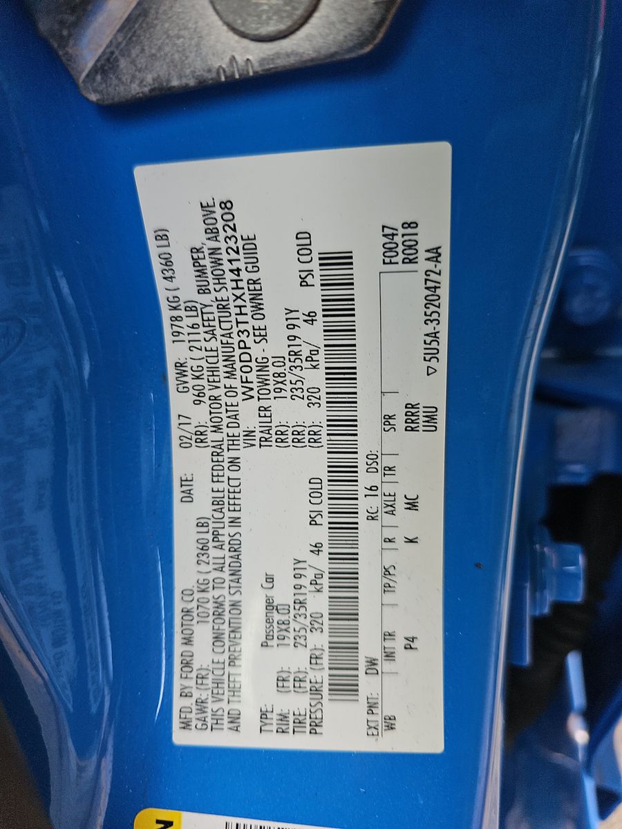 2017 Ford Focus RS AWD