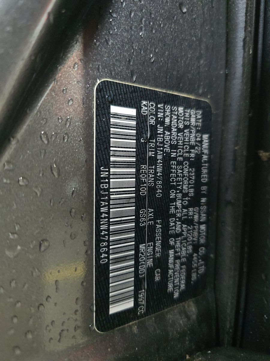 2022 Nissan Rogue Sport S AWD