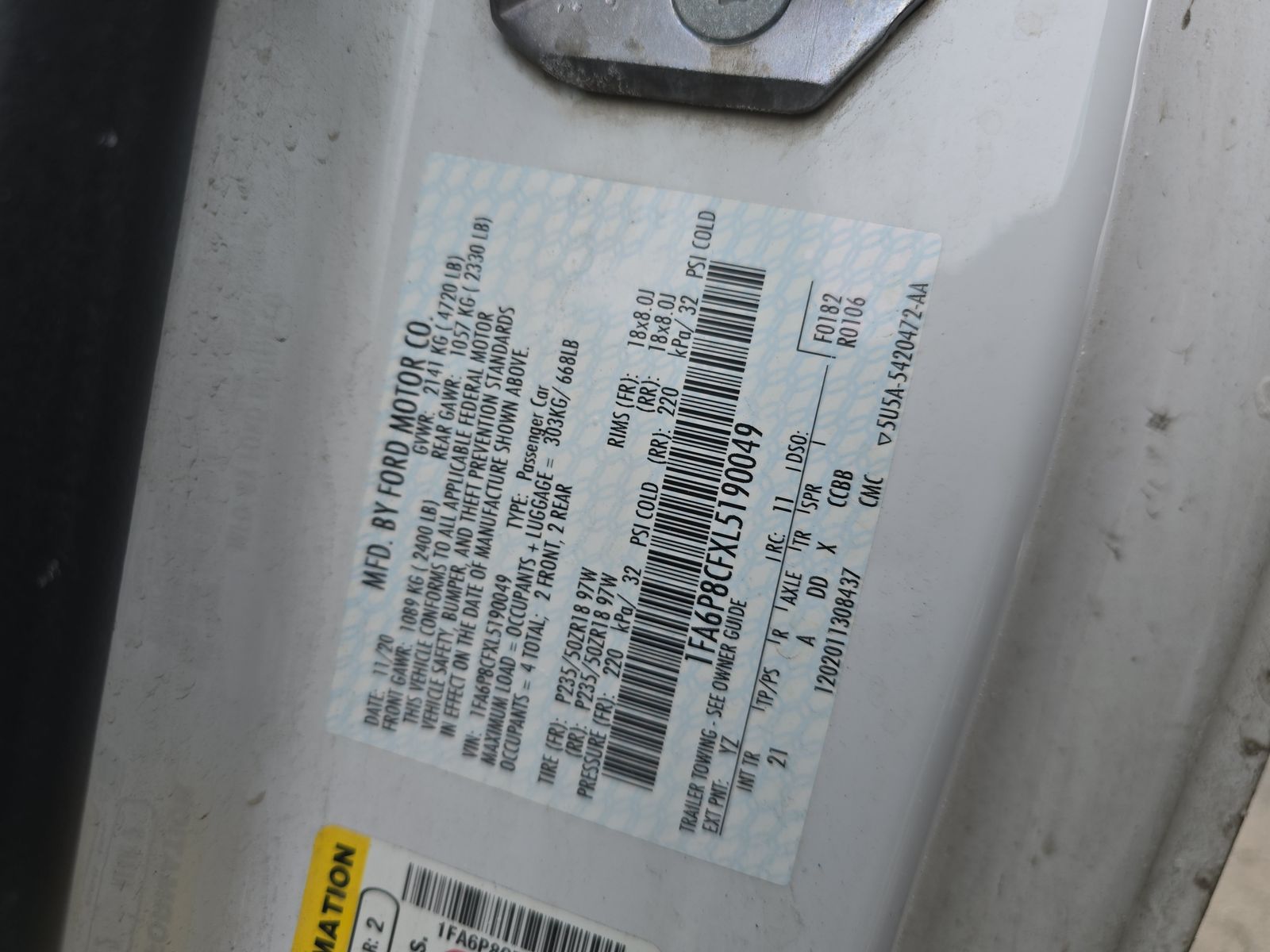 2020 Ford Mustang GT RWD