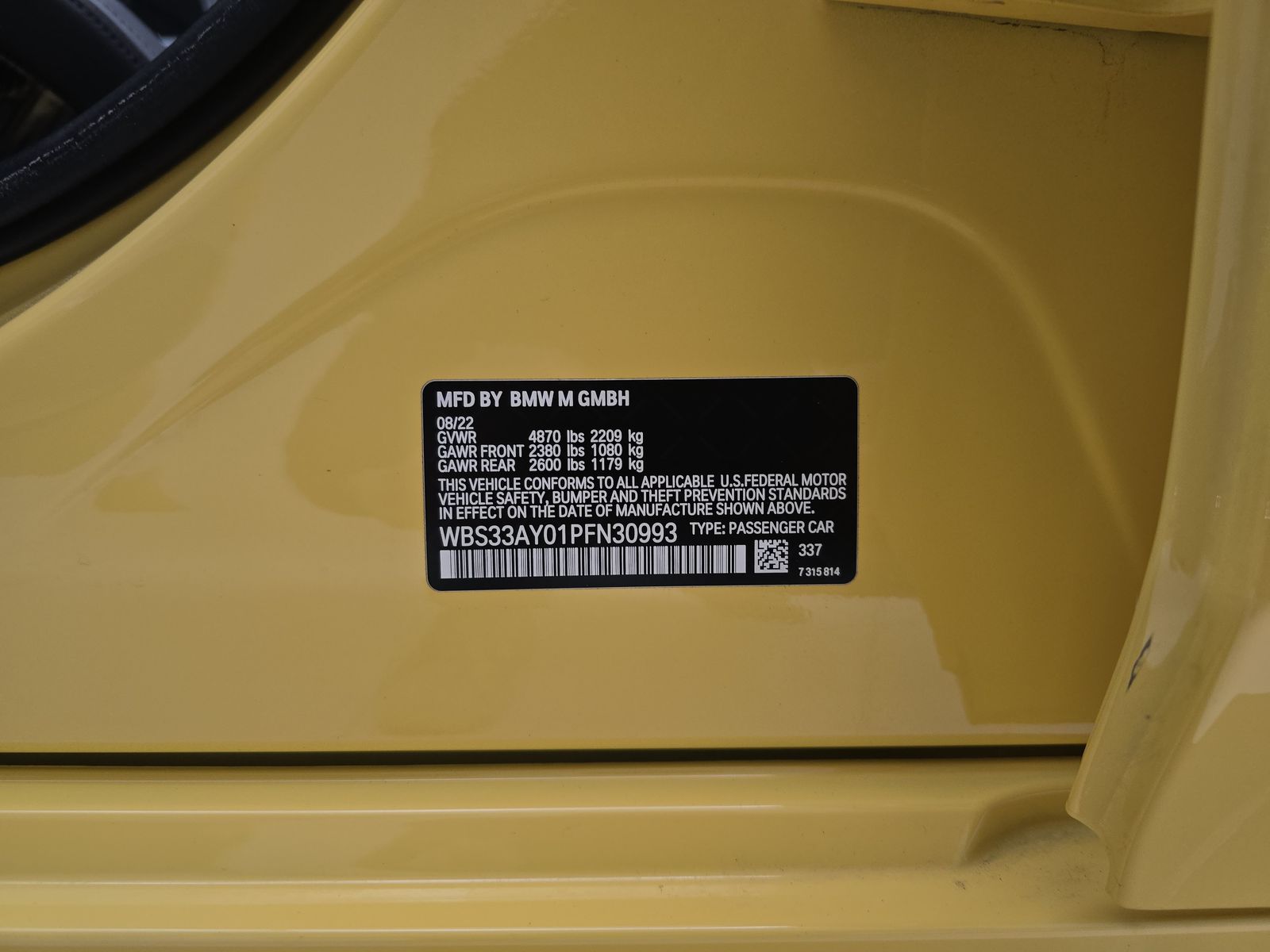 2023 BMW M3 Competition RWD