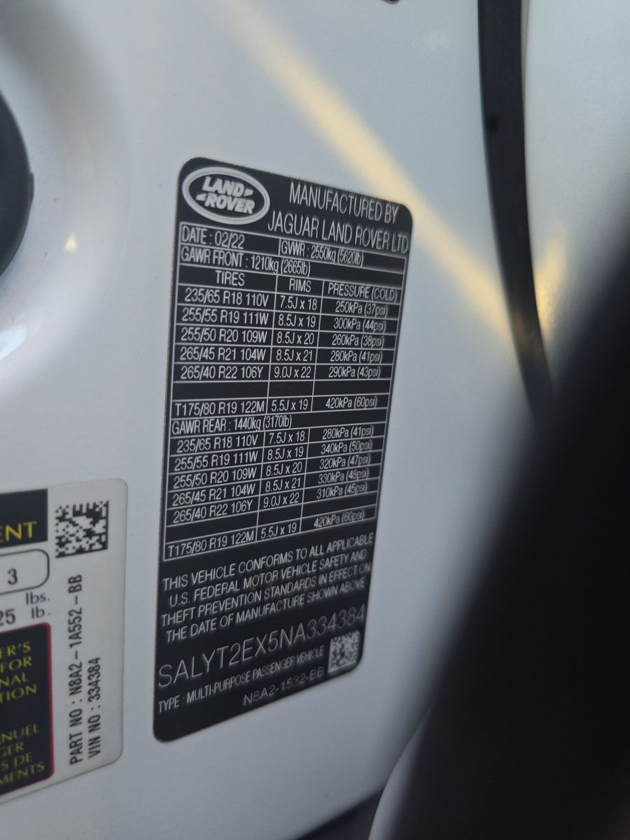 2022 Land Rover Range Rover Velar R-Dynamic S AWD