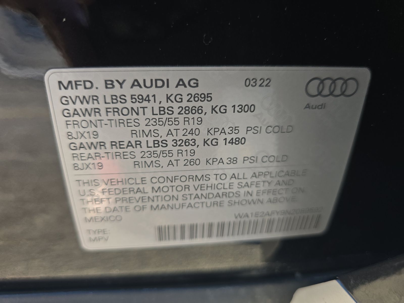 2022 Audi Q5 e Plug-In Hybrid S line Premium Plus AWD