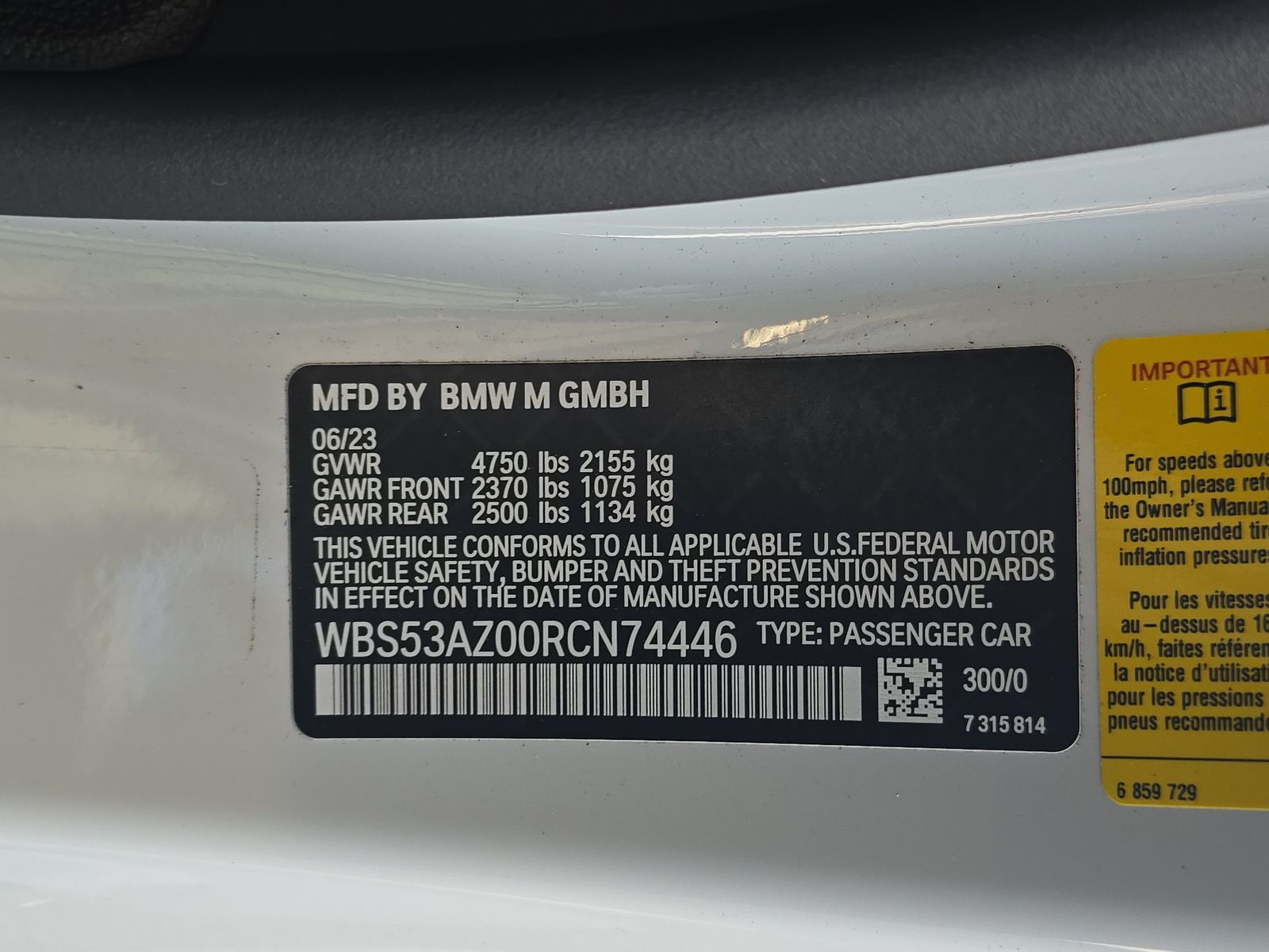 2024 BMW M4 Base RWD