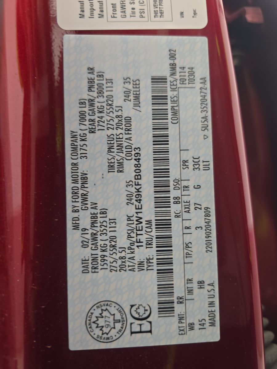 2019 Ford F-150 Lariat AWD