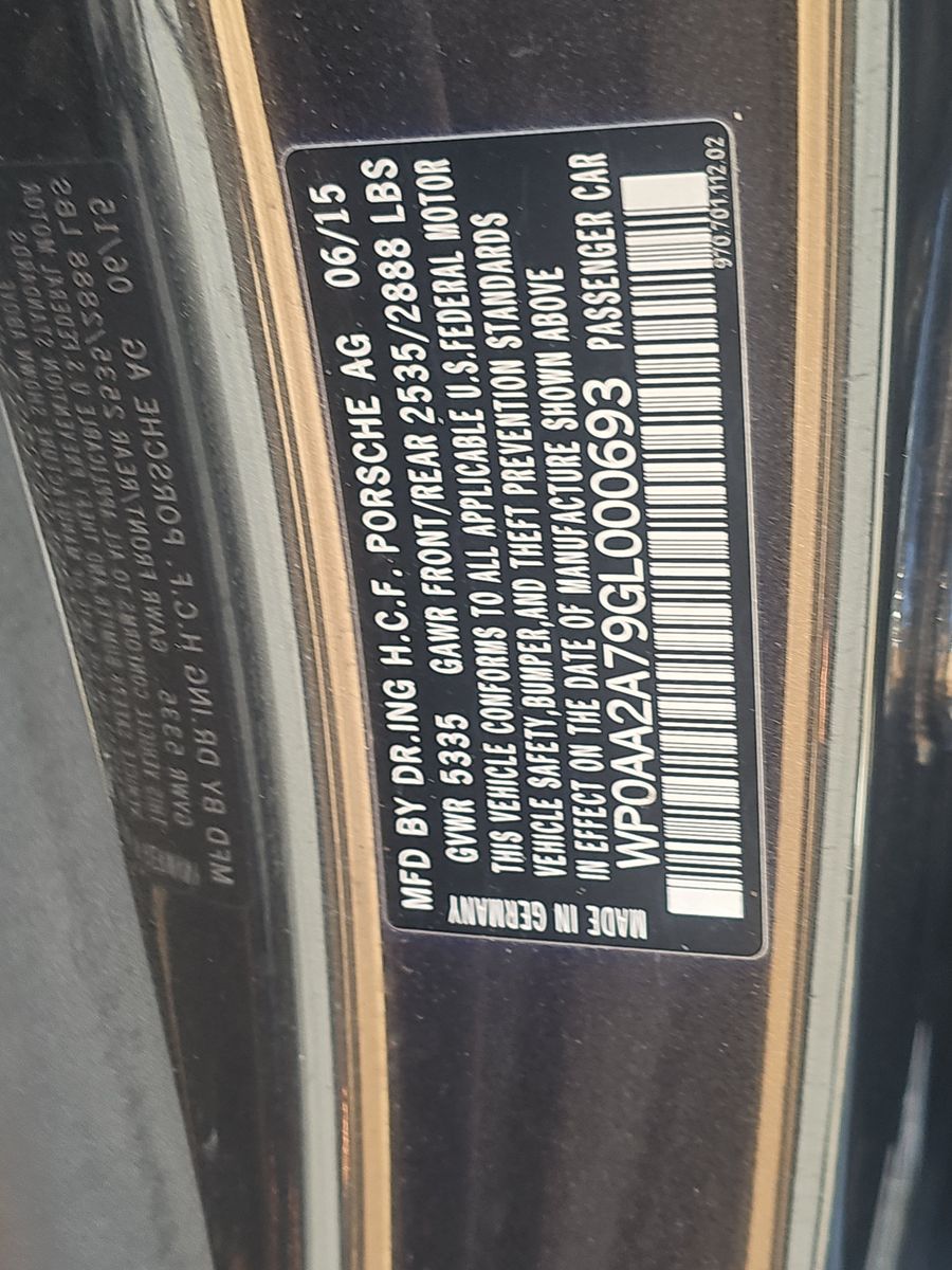 2016 Porsche Panamera 4 Edition AWD