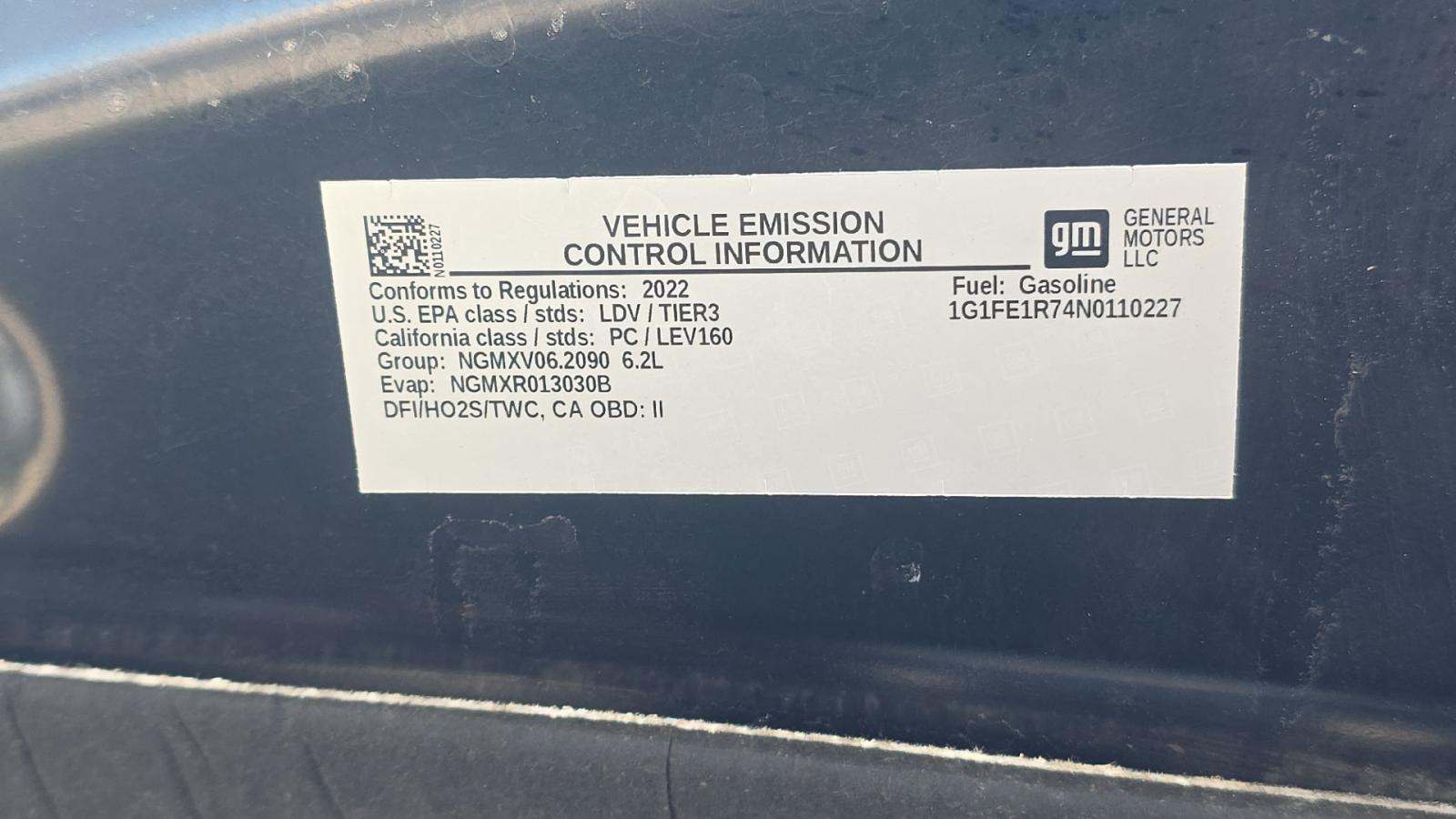 2022 Chevrolet Camaro LT1 RWD