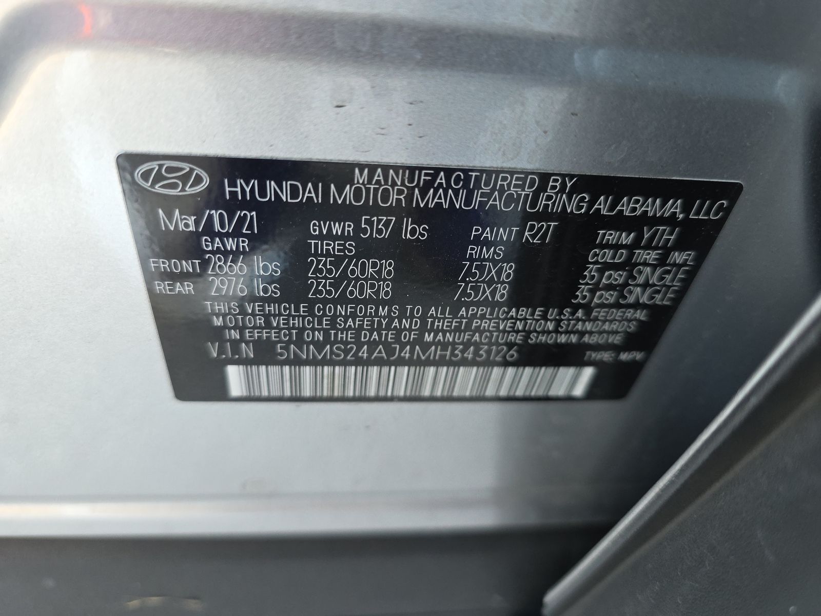 2021 Hyundai Santa Fe SEL FWD