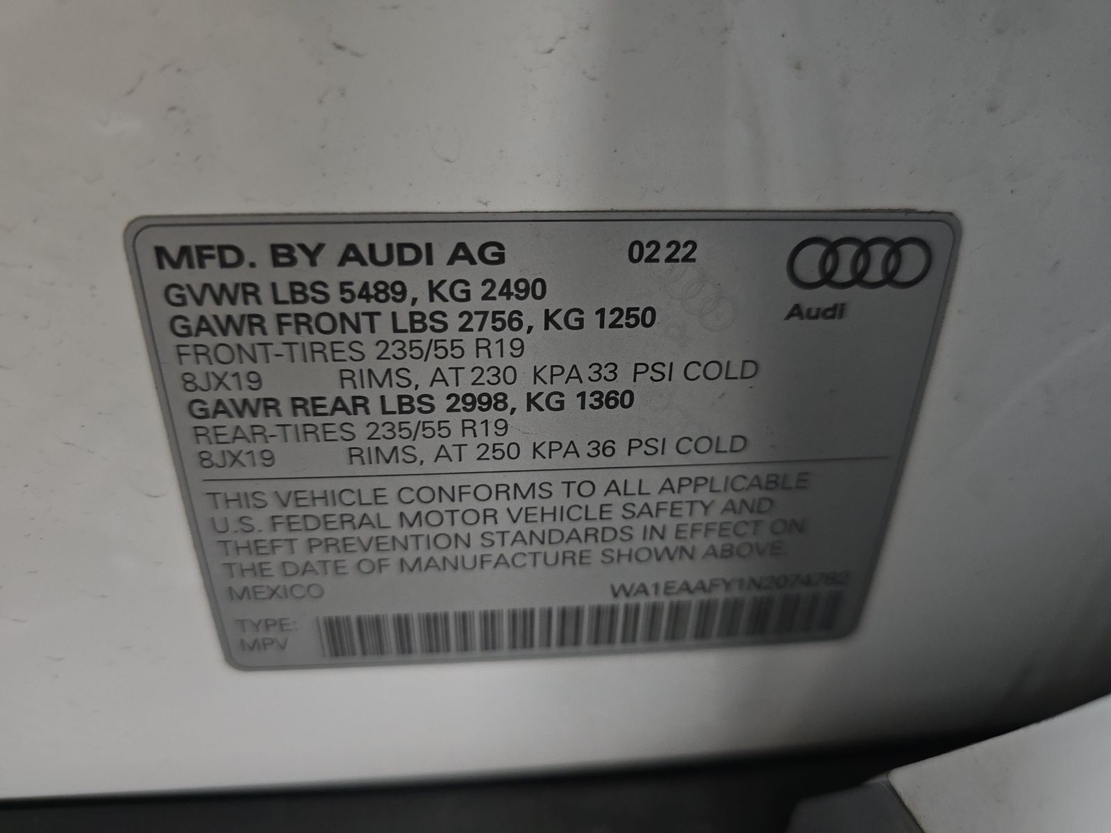 2022 Audi Q5 S line Premium Plus AWD