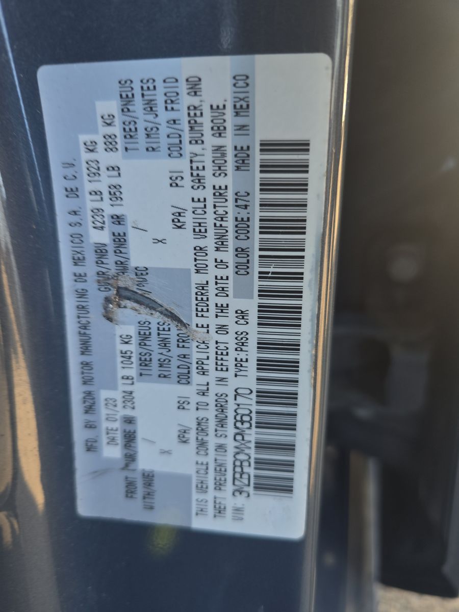 2023 MAZDA MAZDA3 2.5 S AWD