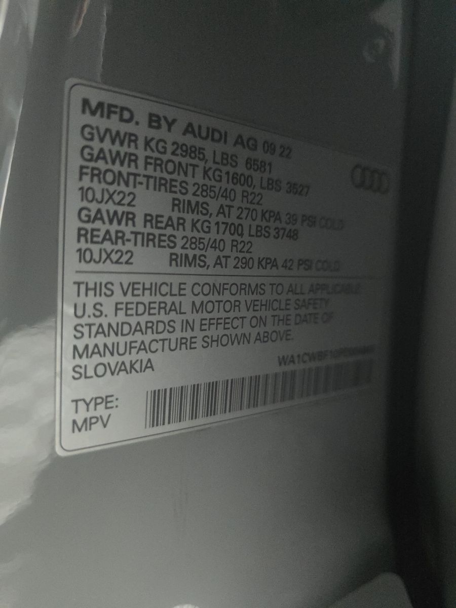 2023 Audi SQ8 Prestige AWD