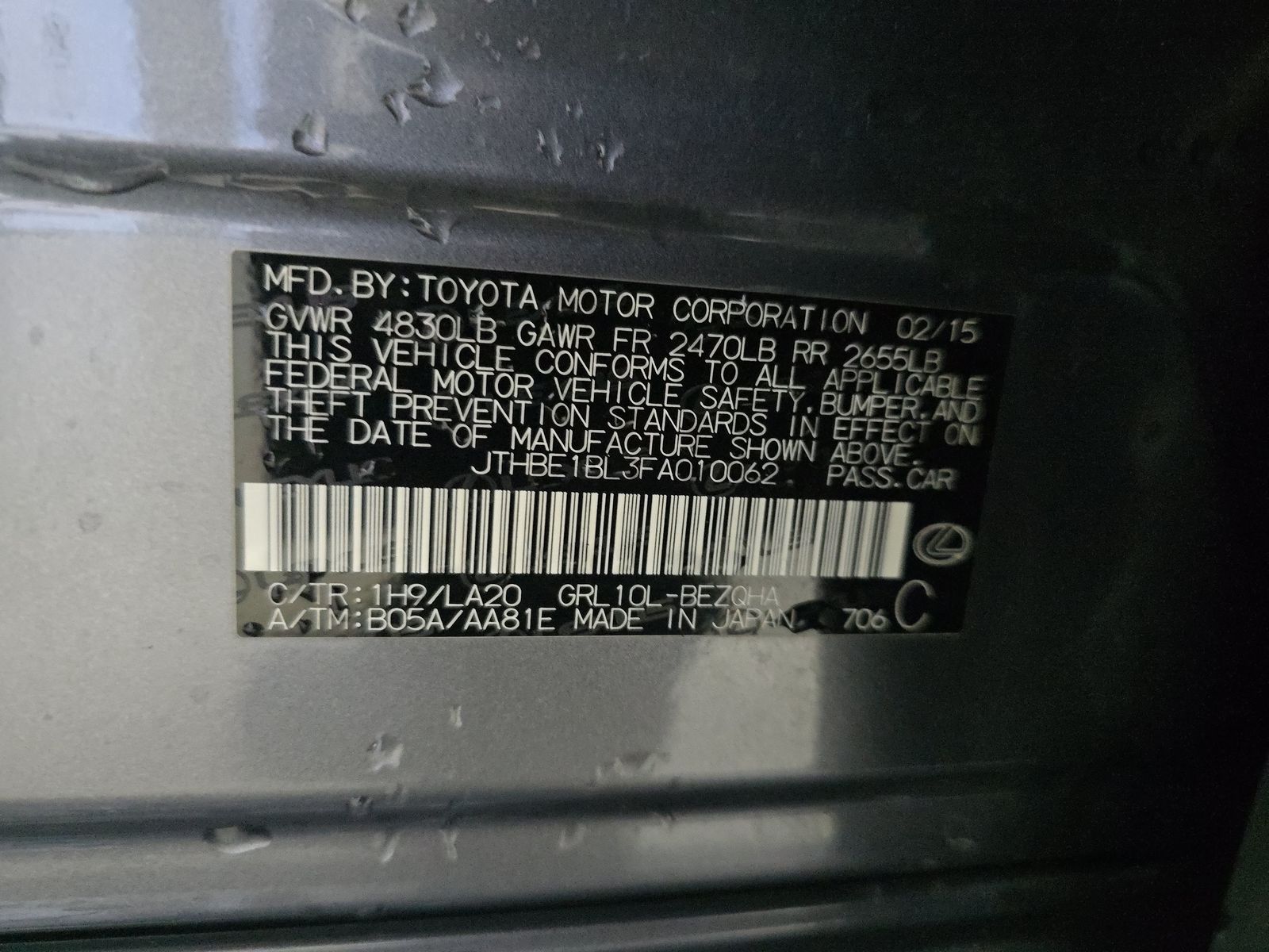 2015 Lexus GS GS 350 RWD