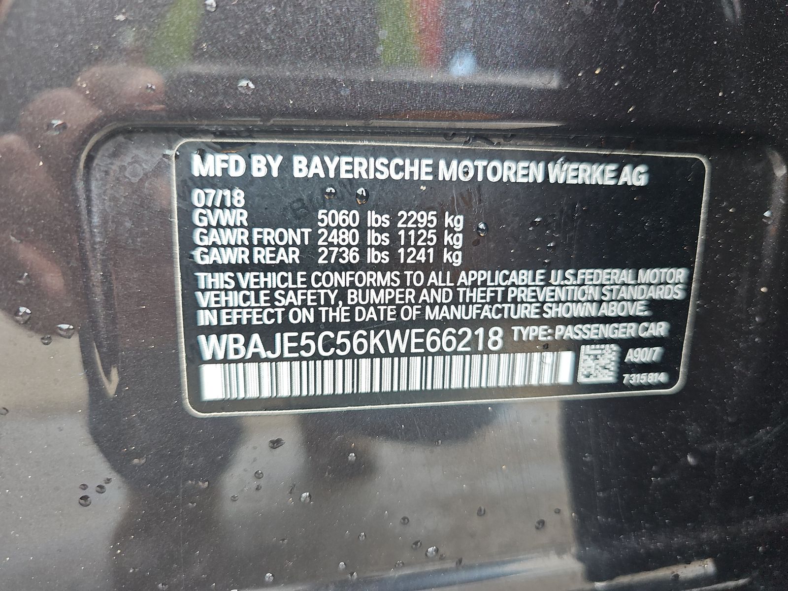 2019 BMW 5 Series 540i RWD