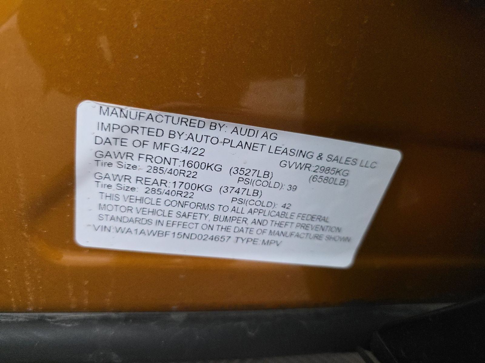 2022 Audi SQ8 Base AWD