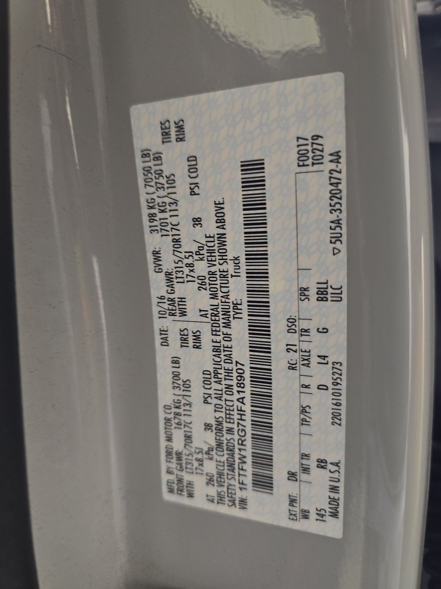 2017 Ford F-150 Raptor AWD