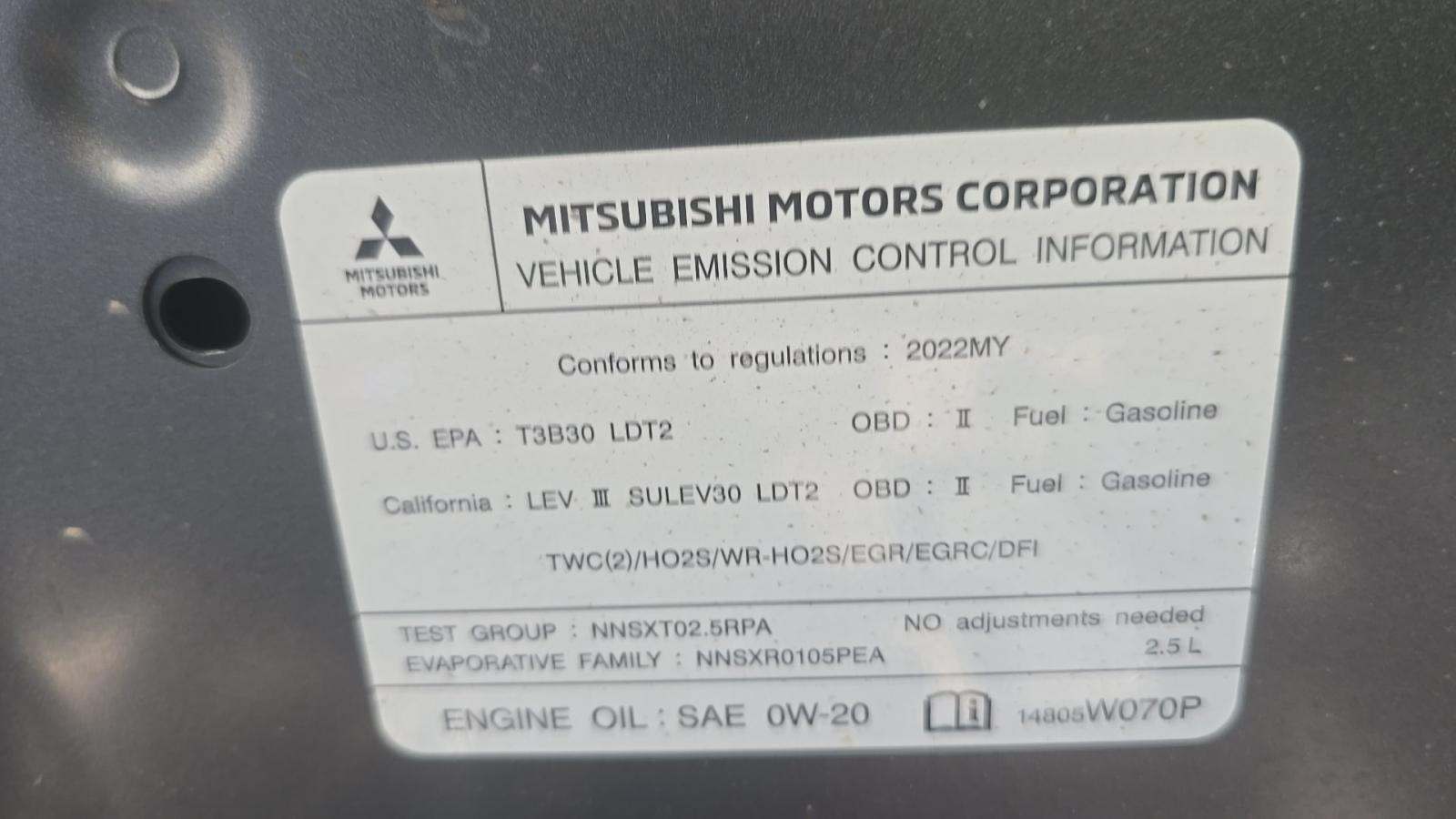 2022 Mitsubishi Outlander SEL FWD