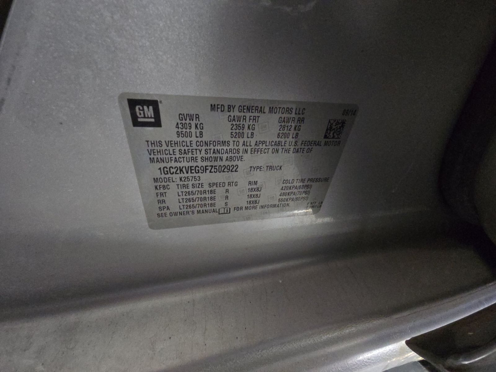 2015 Chevrolet Silverado 2500HD LT AWD