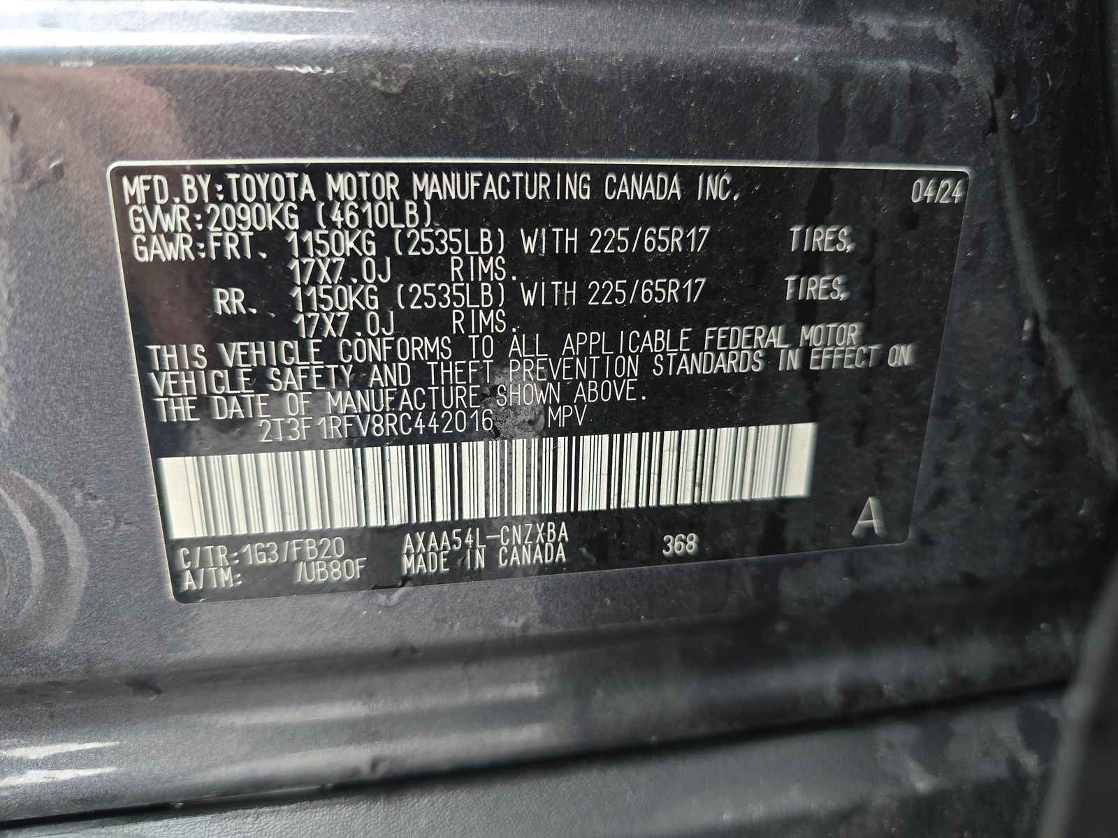 2024 Toyota RAV4 LE AWD