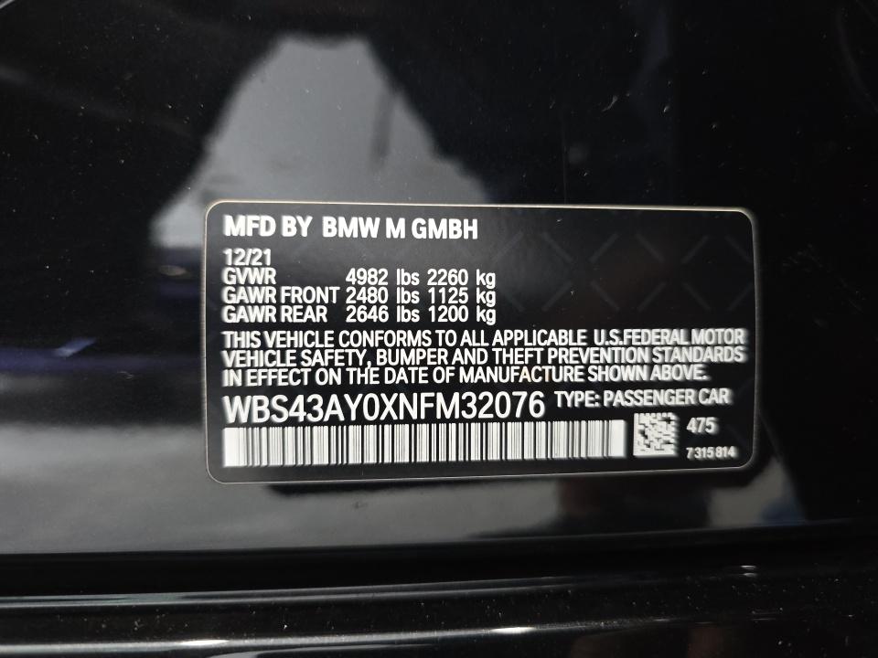 2022 BMW M3 Competition xDrive AWD