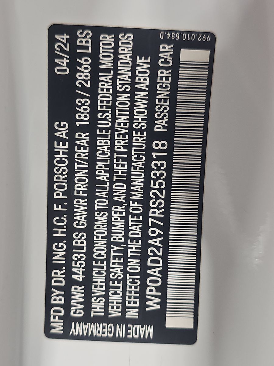 2024 Porsche 911 Turbo S AWD