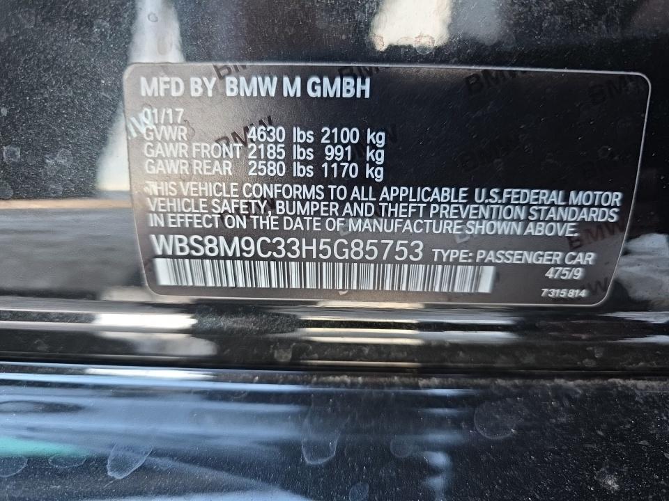 2017 BMW M3 Base RWD