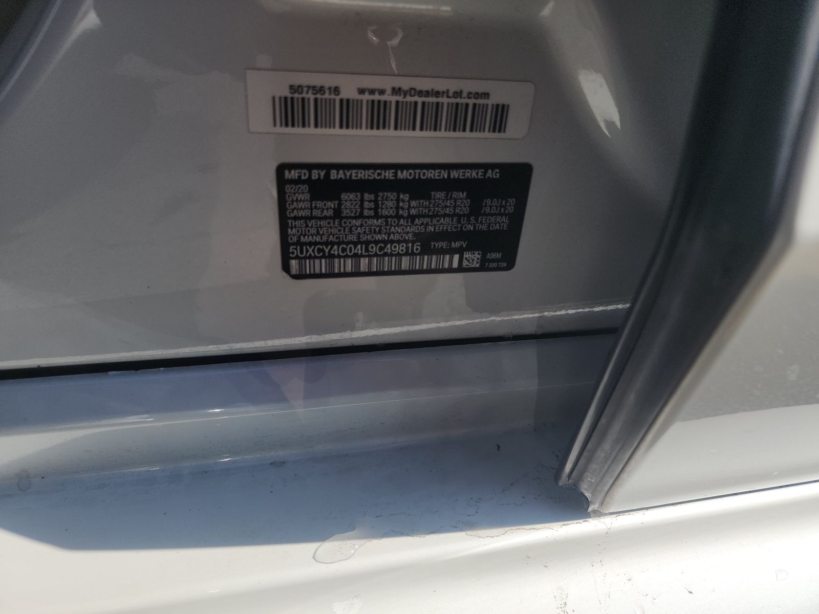 2020 BMW X6 sDrive40i RWD