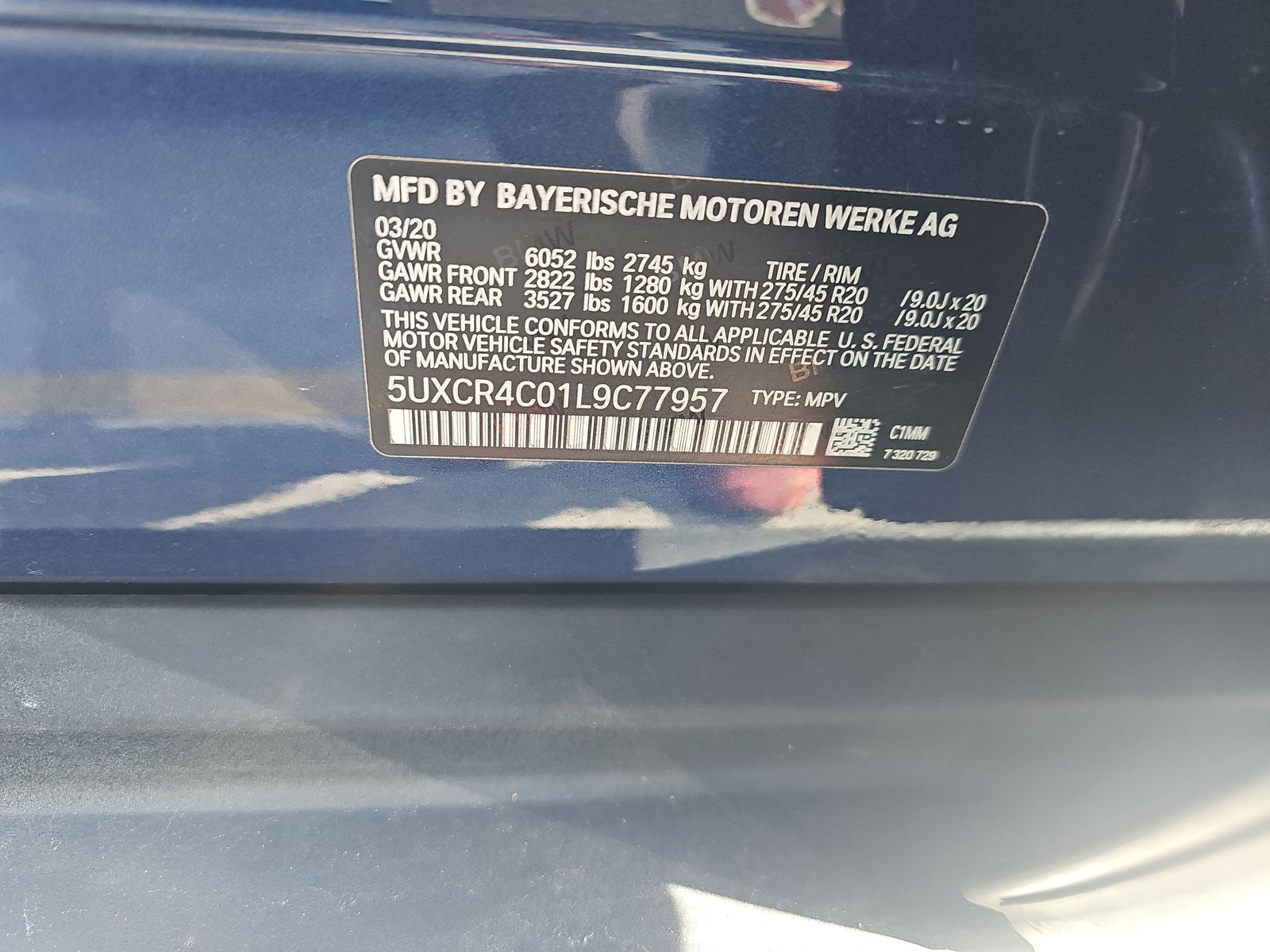 2020 BMW X5 sDrive40i RWD