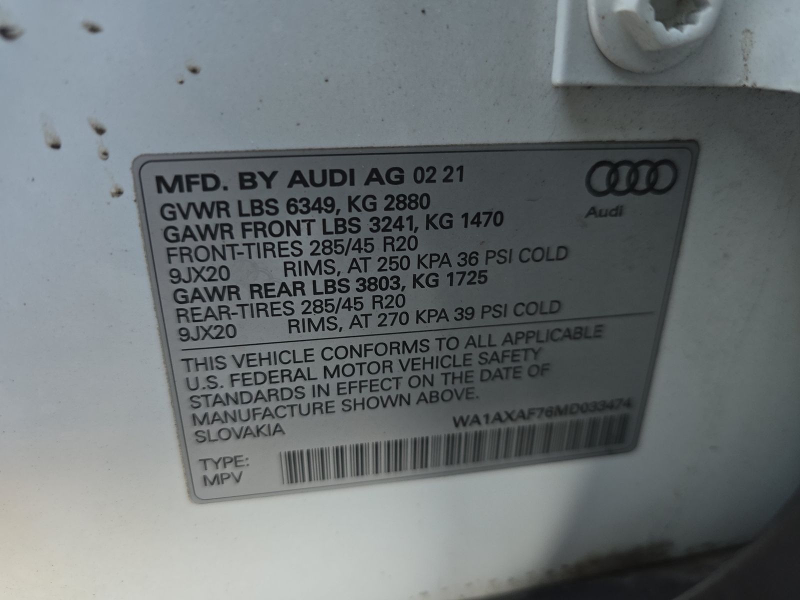 2021 Audi Q7 3.0T Premium AWD