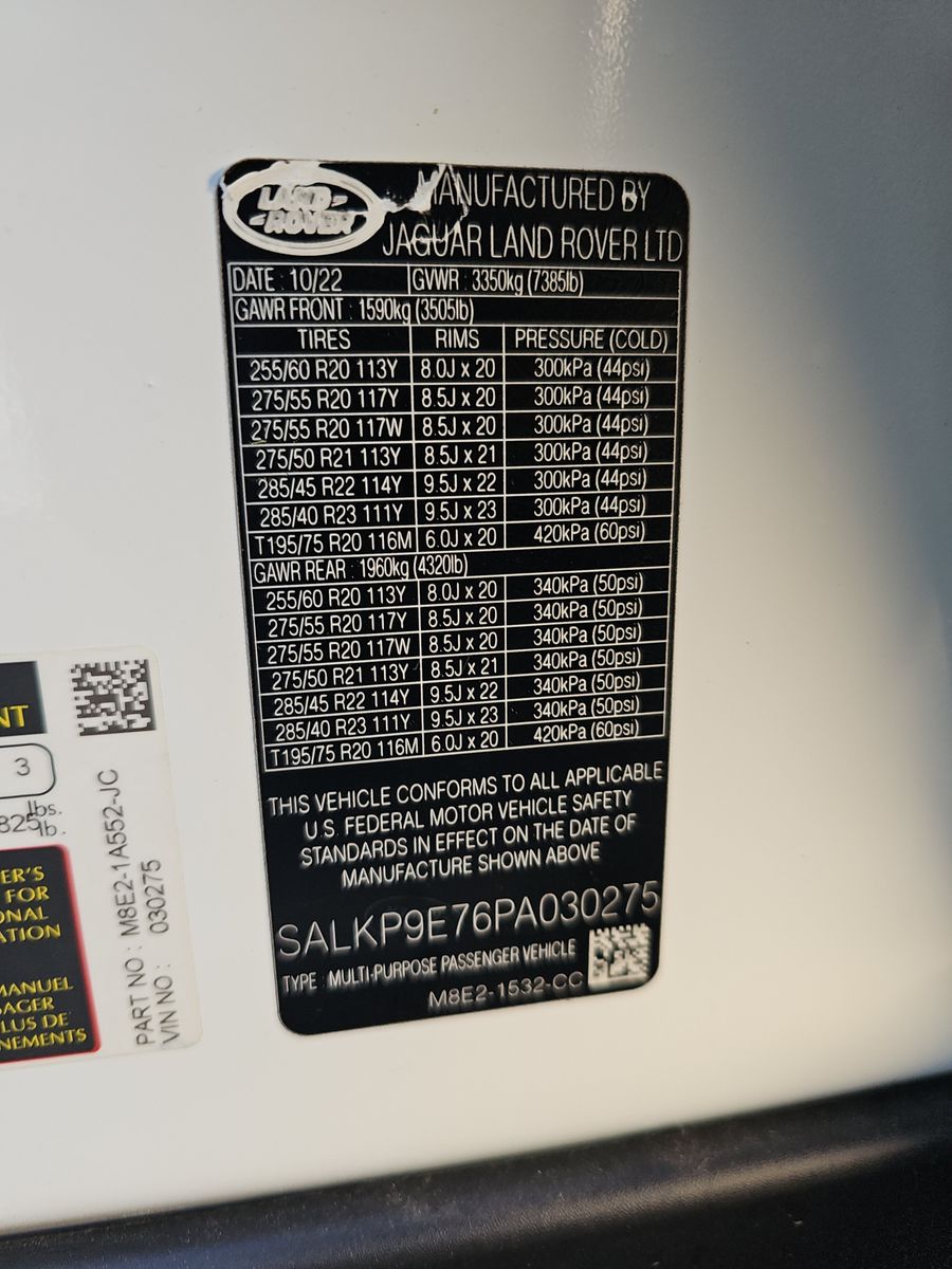 2023 Land Rover Range Rover SE AWD