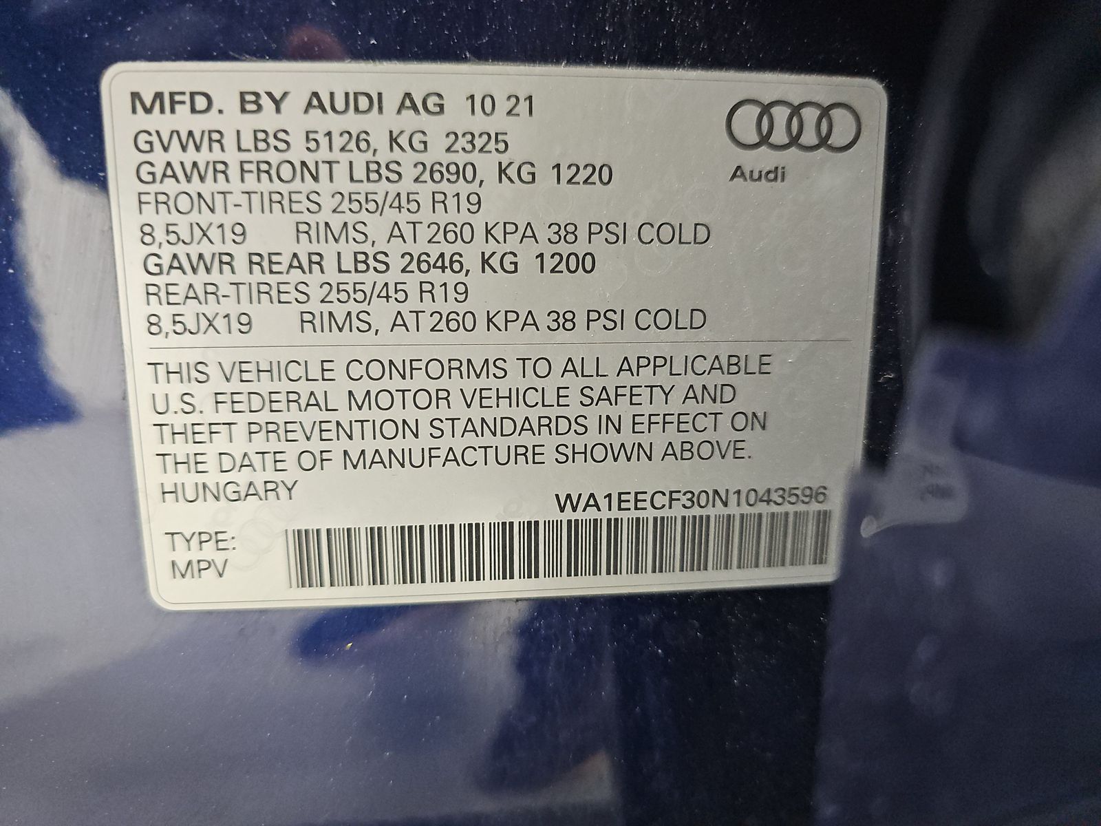 2022 Audi Q3 2.0T S line Premium Plus AWD