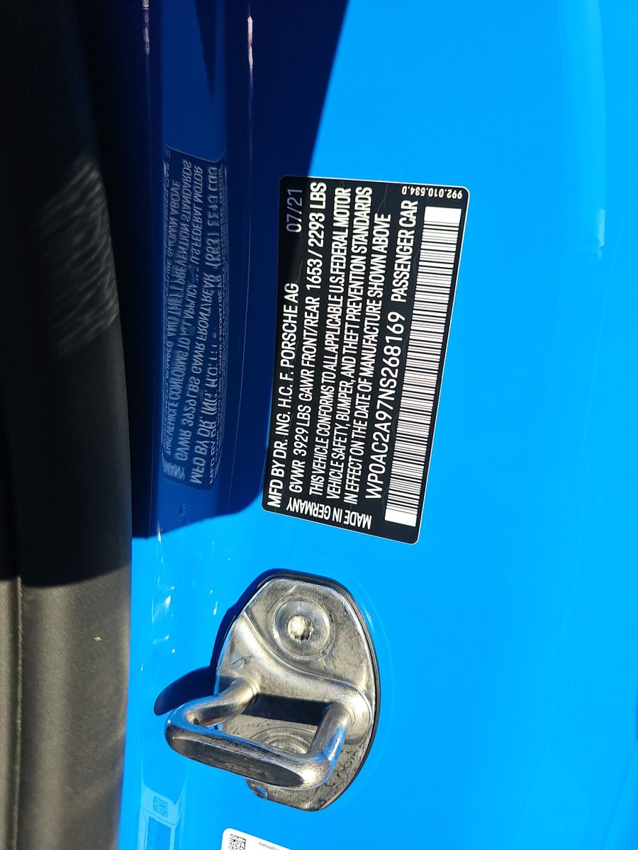 2022 Porsche 911 GT3 RWD