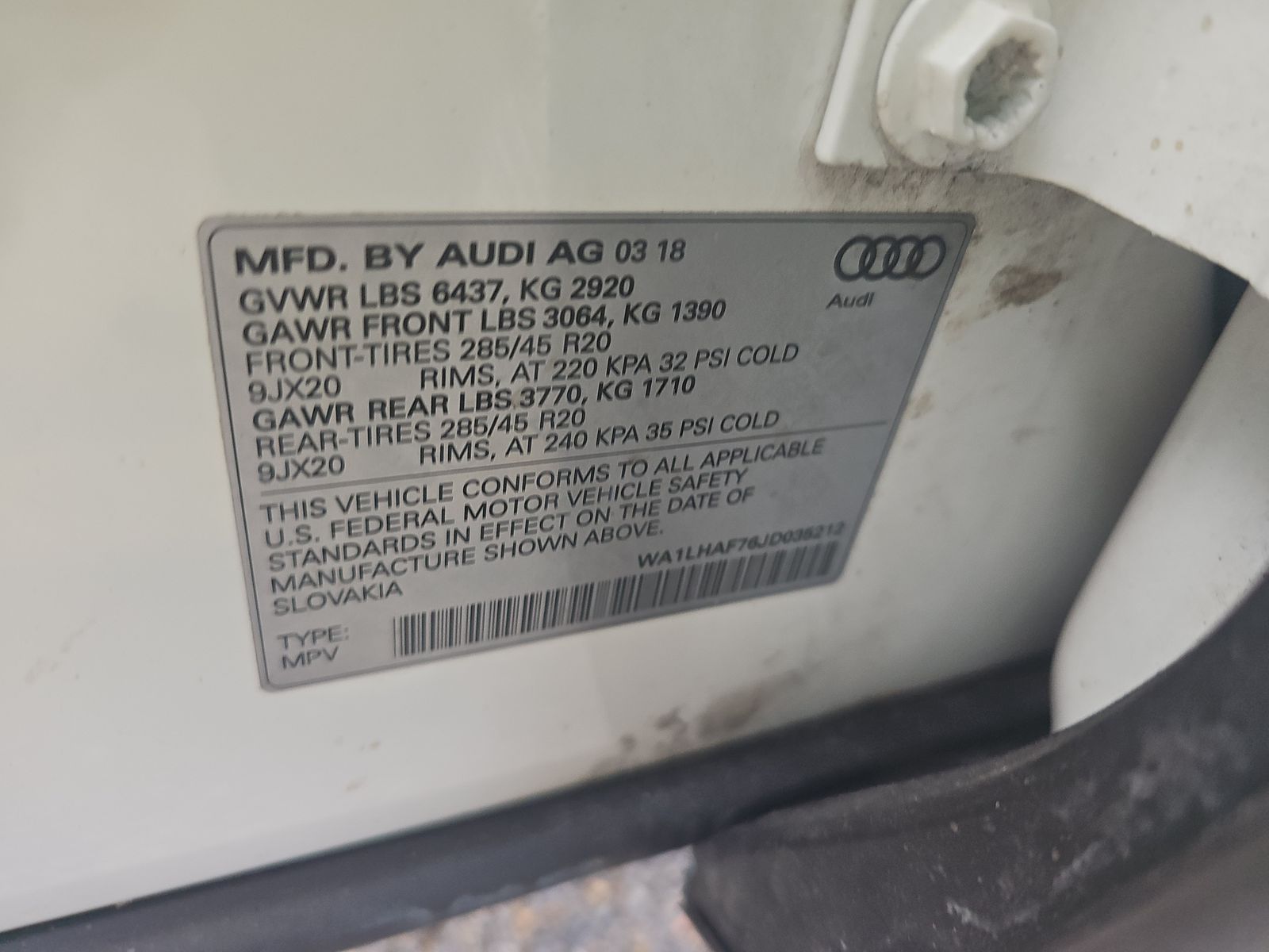 2018 Audi Q7 2.0T Premium Plus AWD