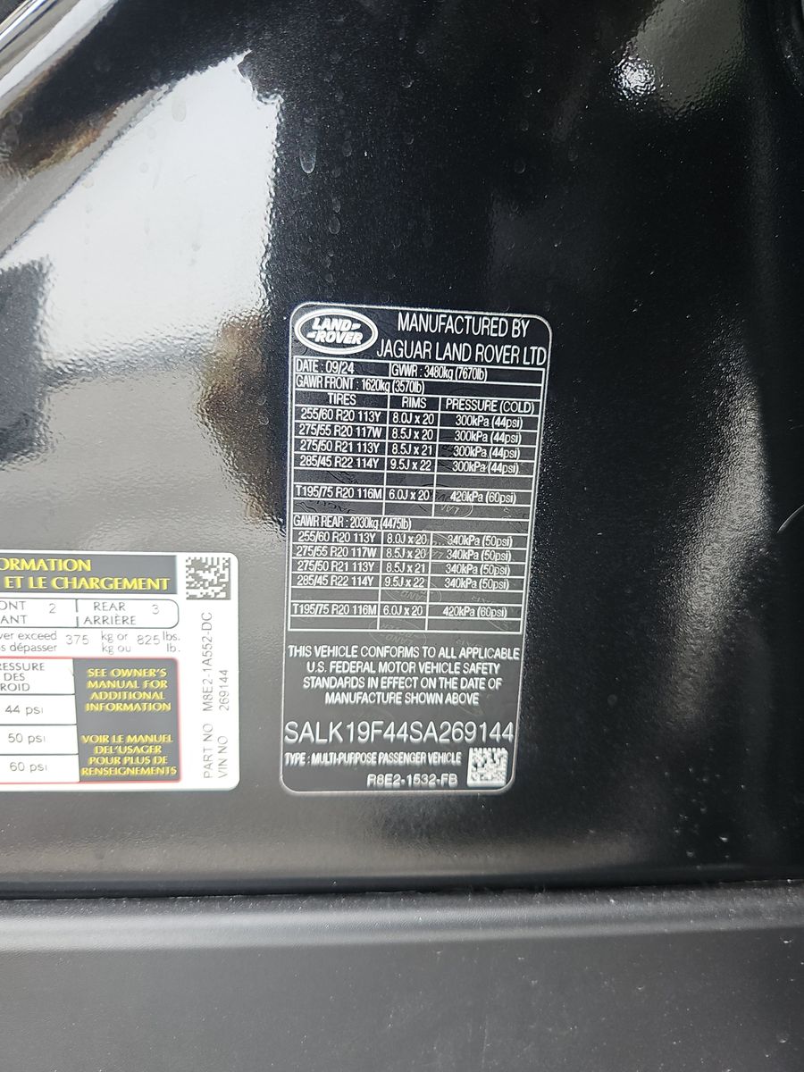 2025 Land Rover Range Rover Plug-In Hybrid Autobiography AWD