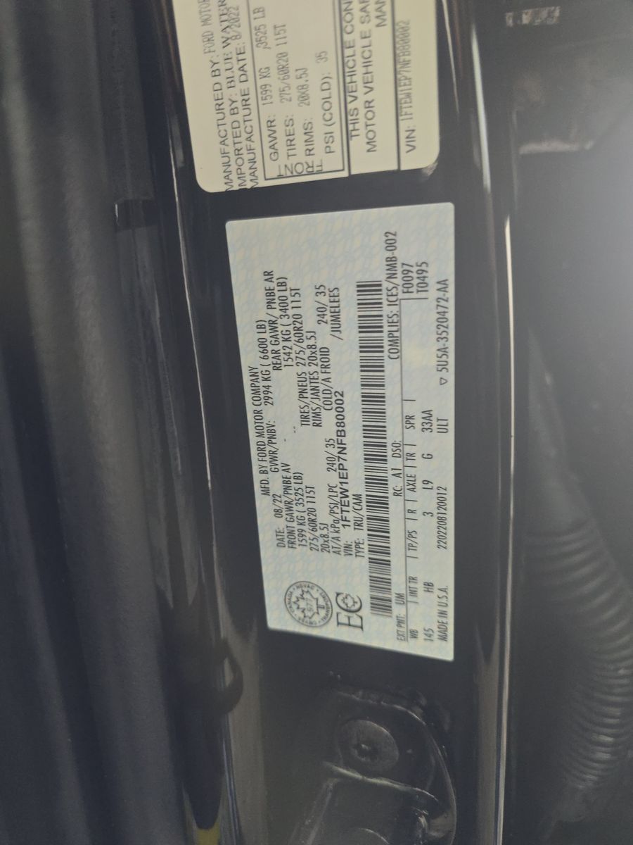 2022 Ford F-150 Lariat AWD