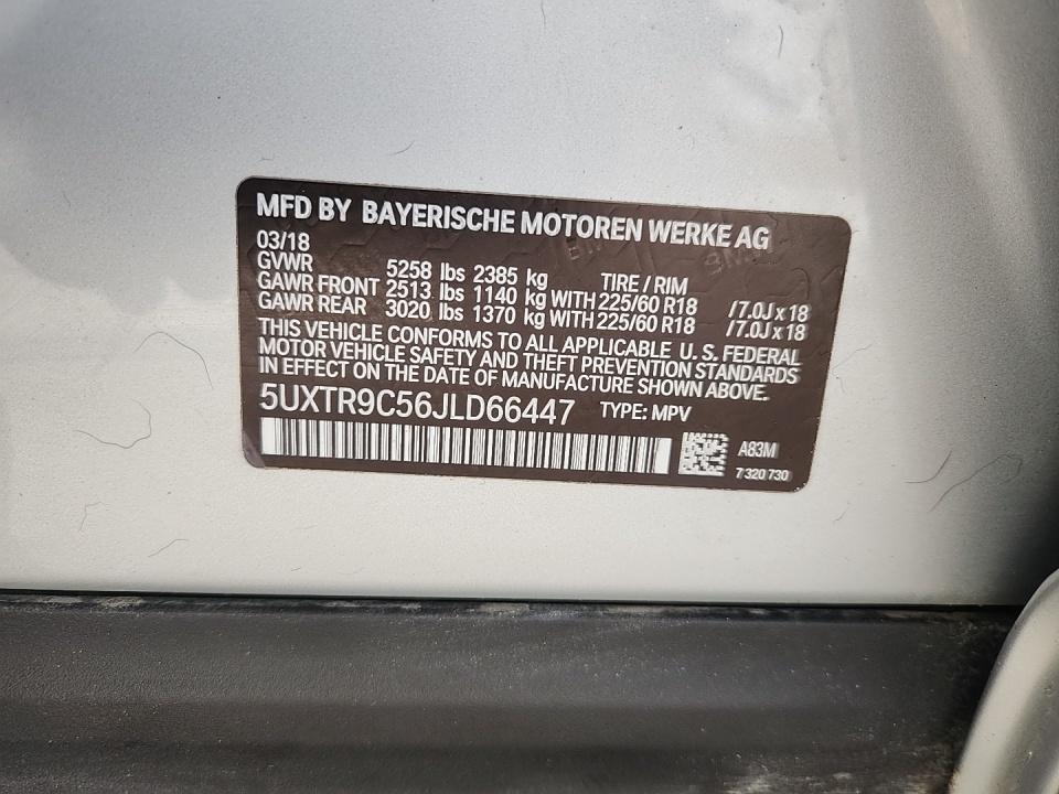 2018 BMW X3 xDrive30i AWD