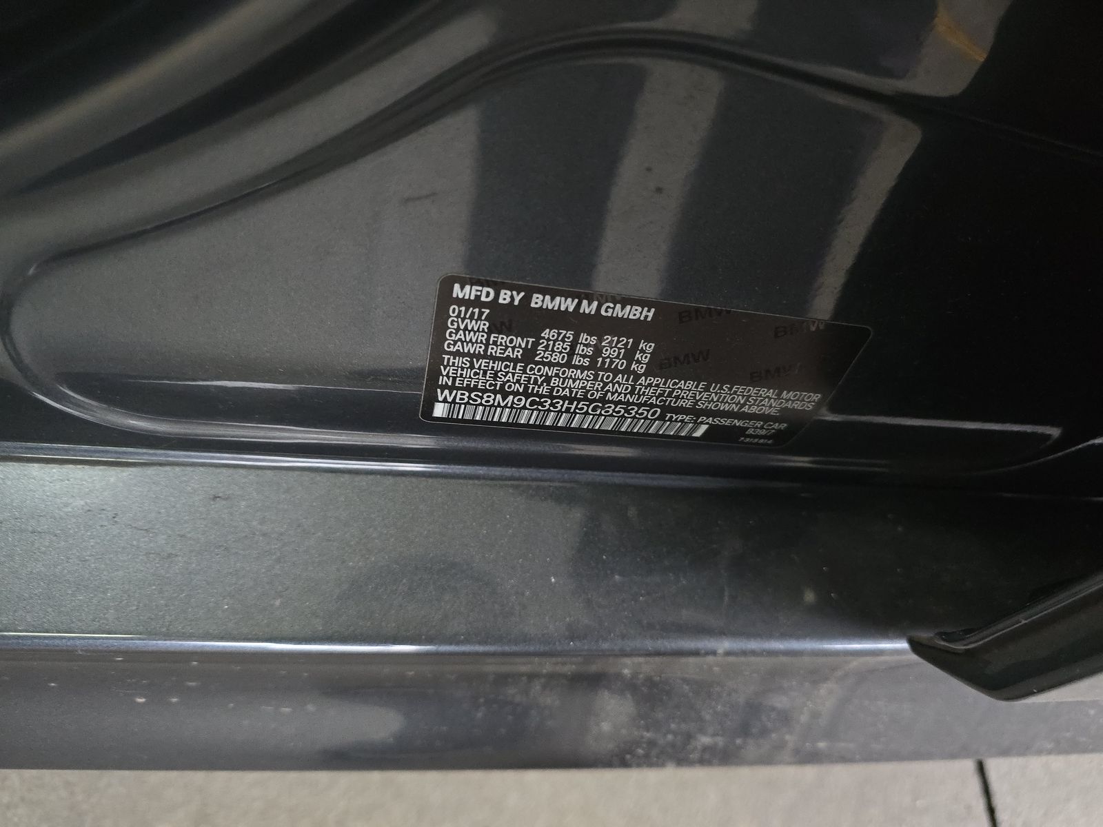 2017 BMW M3 Base RWD