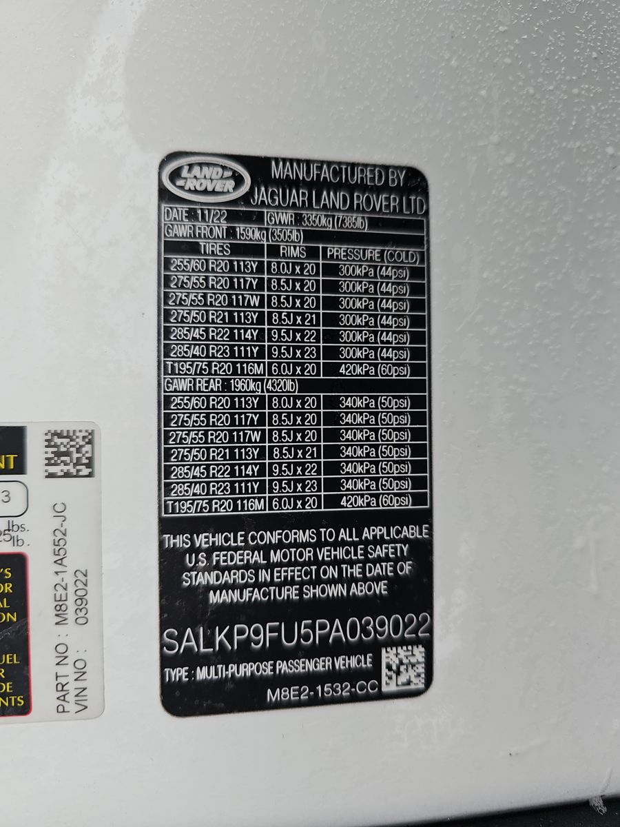 2023 Land Rover Range Rover SE AWD