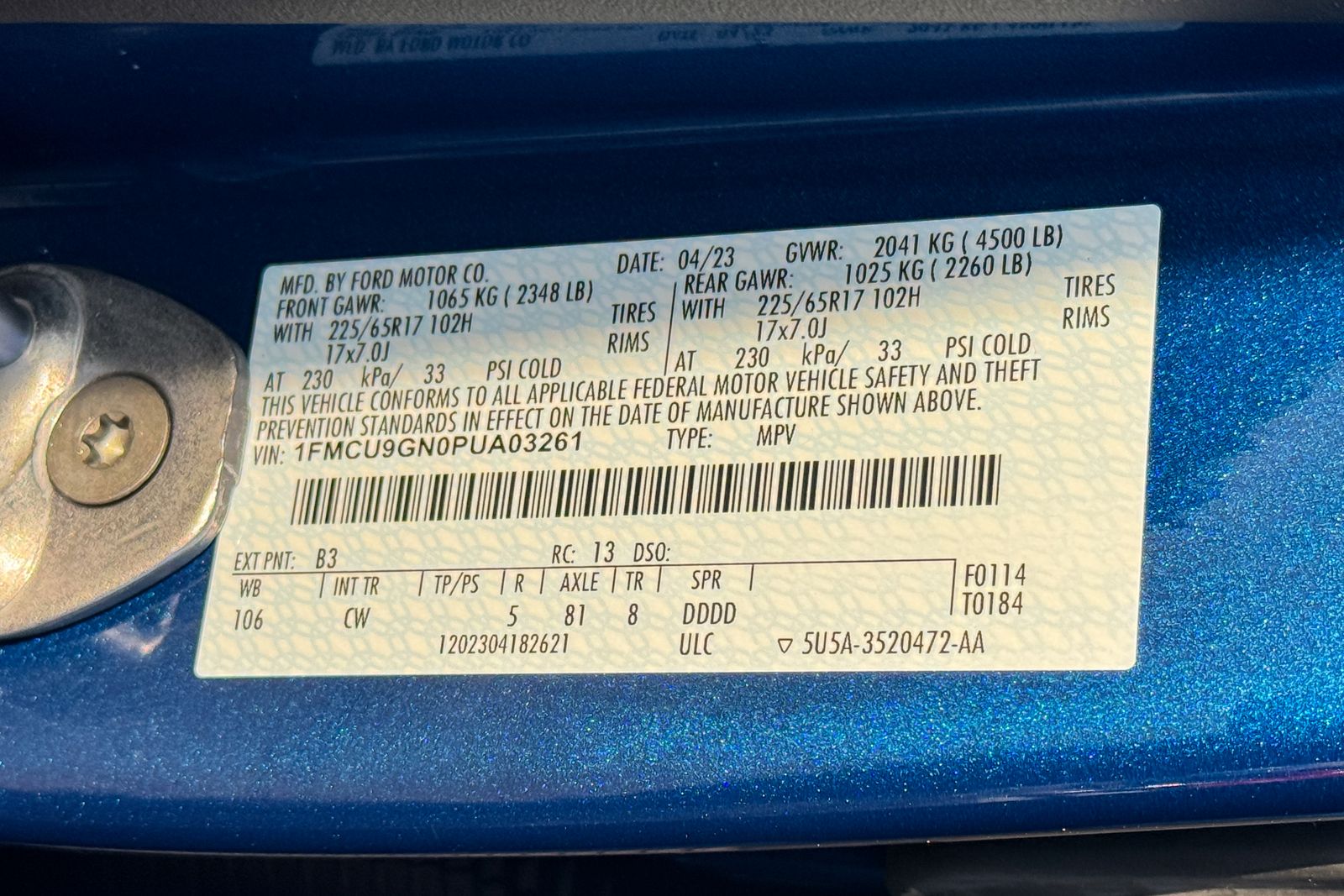 2023 Ford Escape Active AWD