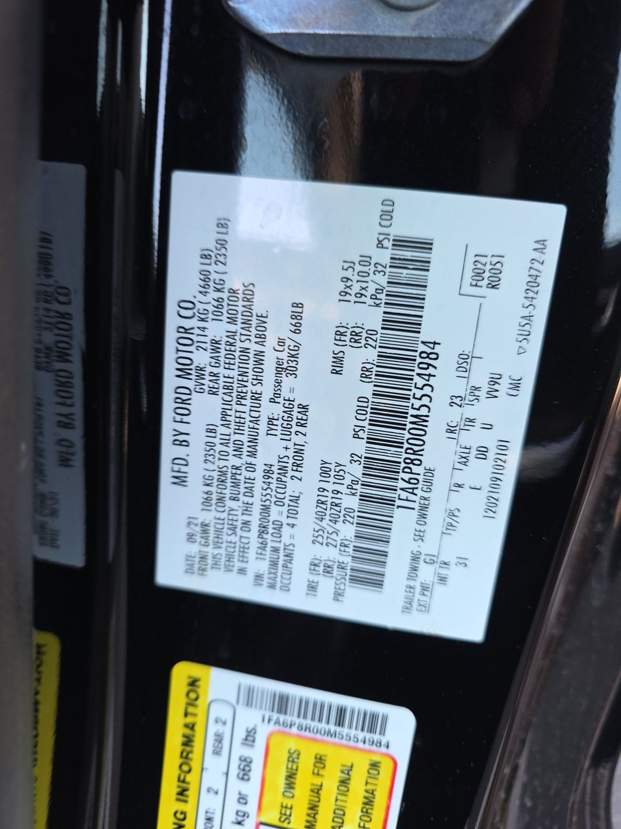 2021 Ford Mustang Mach 1 RWD