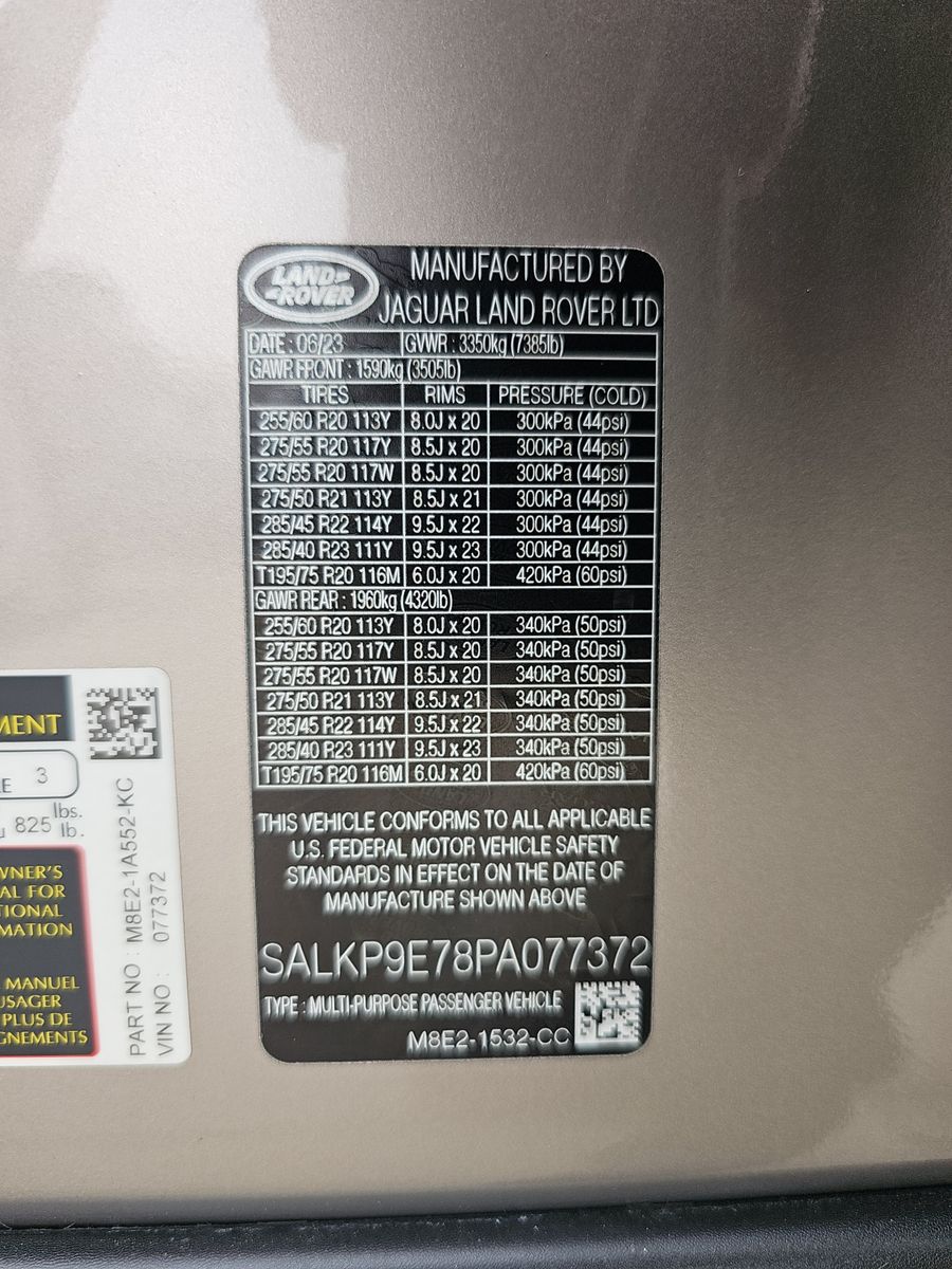 2023 Land Rover Range Rover SE AWD